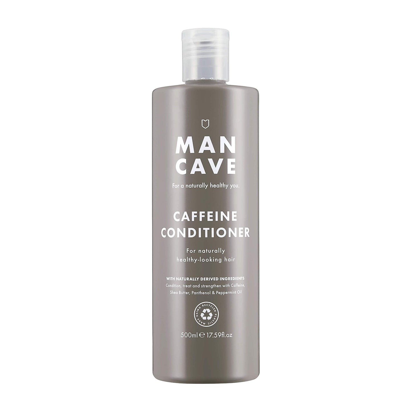 ManCave Caffeine Conditioner for Men, Encourage Healthy Hair Growth, Condition and Strengthen with Caffeine, Shea Butter and Panthenol, Natural,