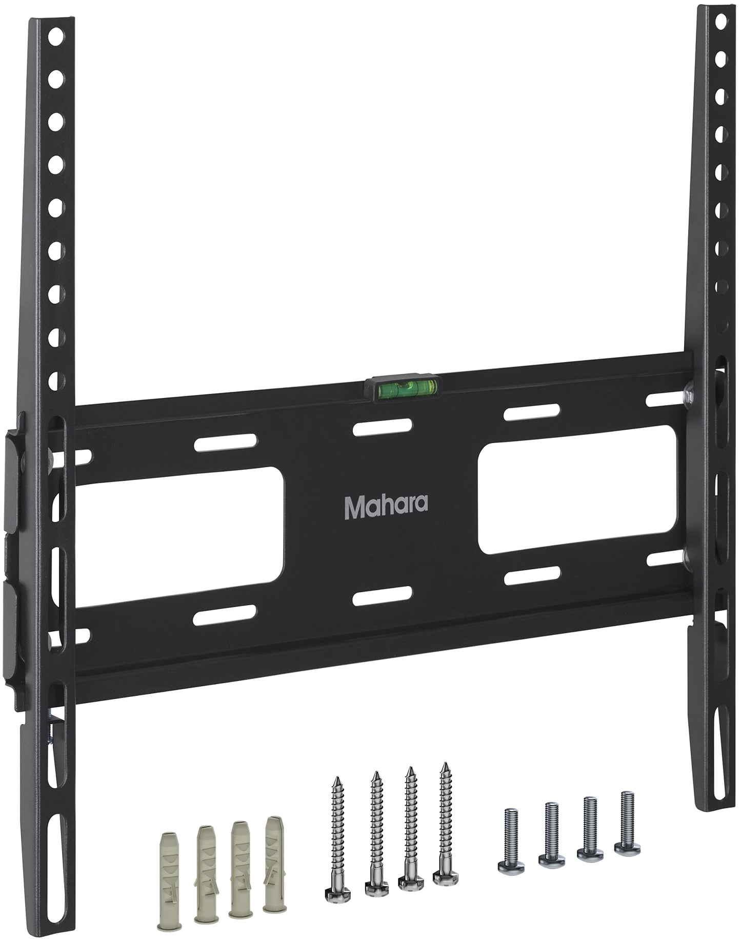 MAHARA Universal TV Wall Mount ? Black slimline flat TV bracket for 32-65 inch TVs ? Max weight 40kg - all fittings supplied in the box - suitable for