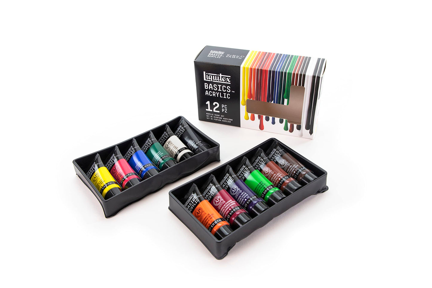 Liquitex Basics Acrylic Paint, Set, 22 ml (Pack of 12)