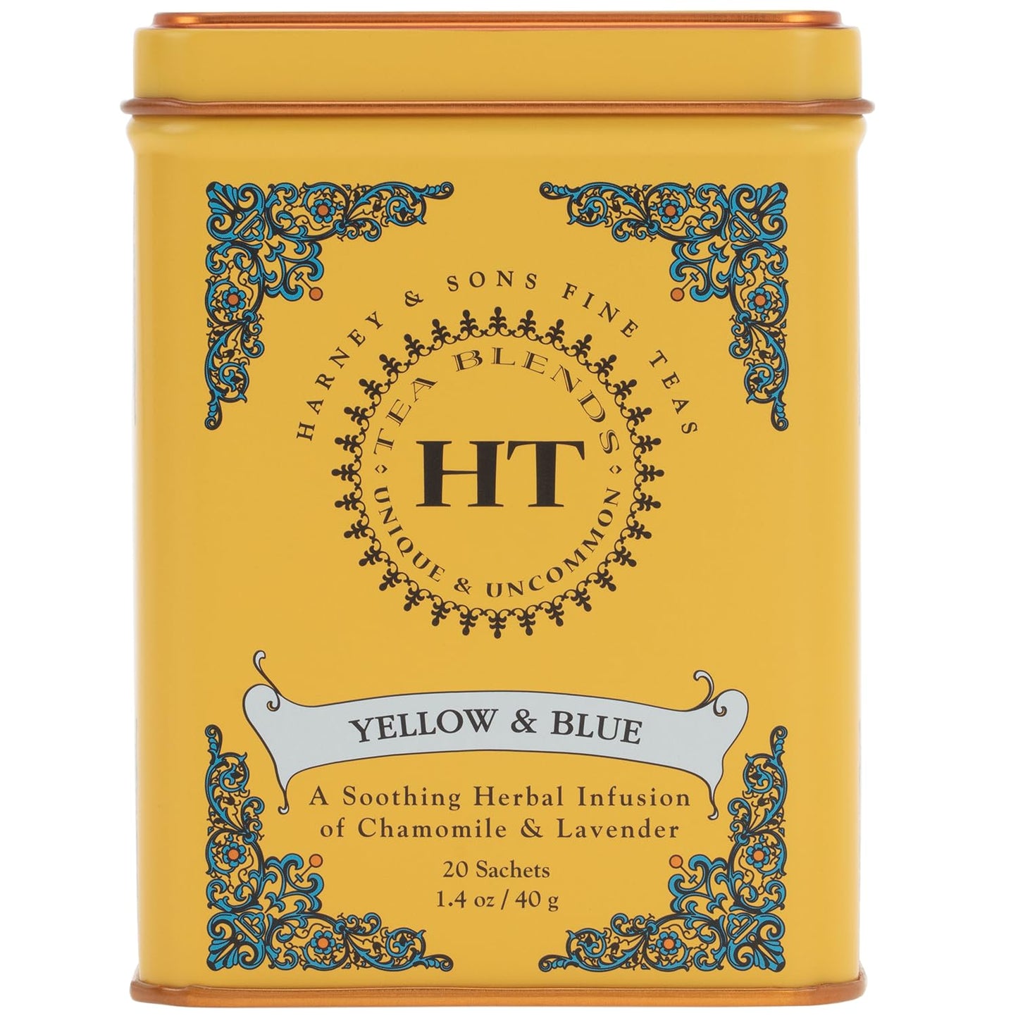 Harney & Sons Harney And Sons Yellow And Blue Tea,20 Tea Shachets 0.9Oz