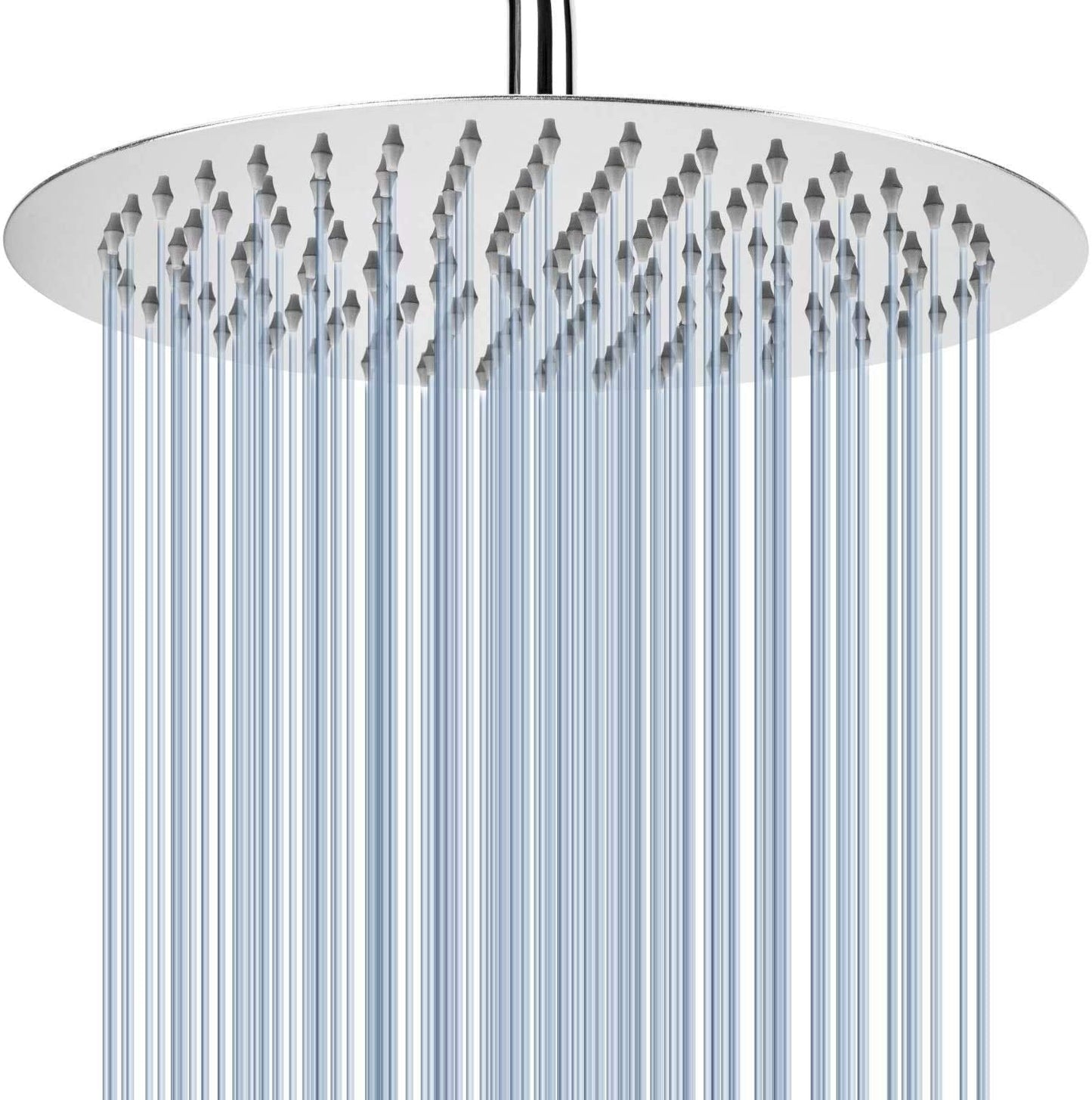 Rain Shower Head, Voolan 12" Large Round High Pressure Shower Heads Made of 304 Stainless Steel, Luxury Modern Look - Universal Wall and Ceiling Mount