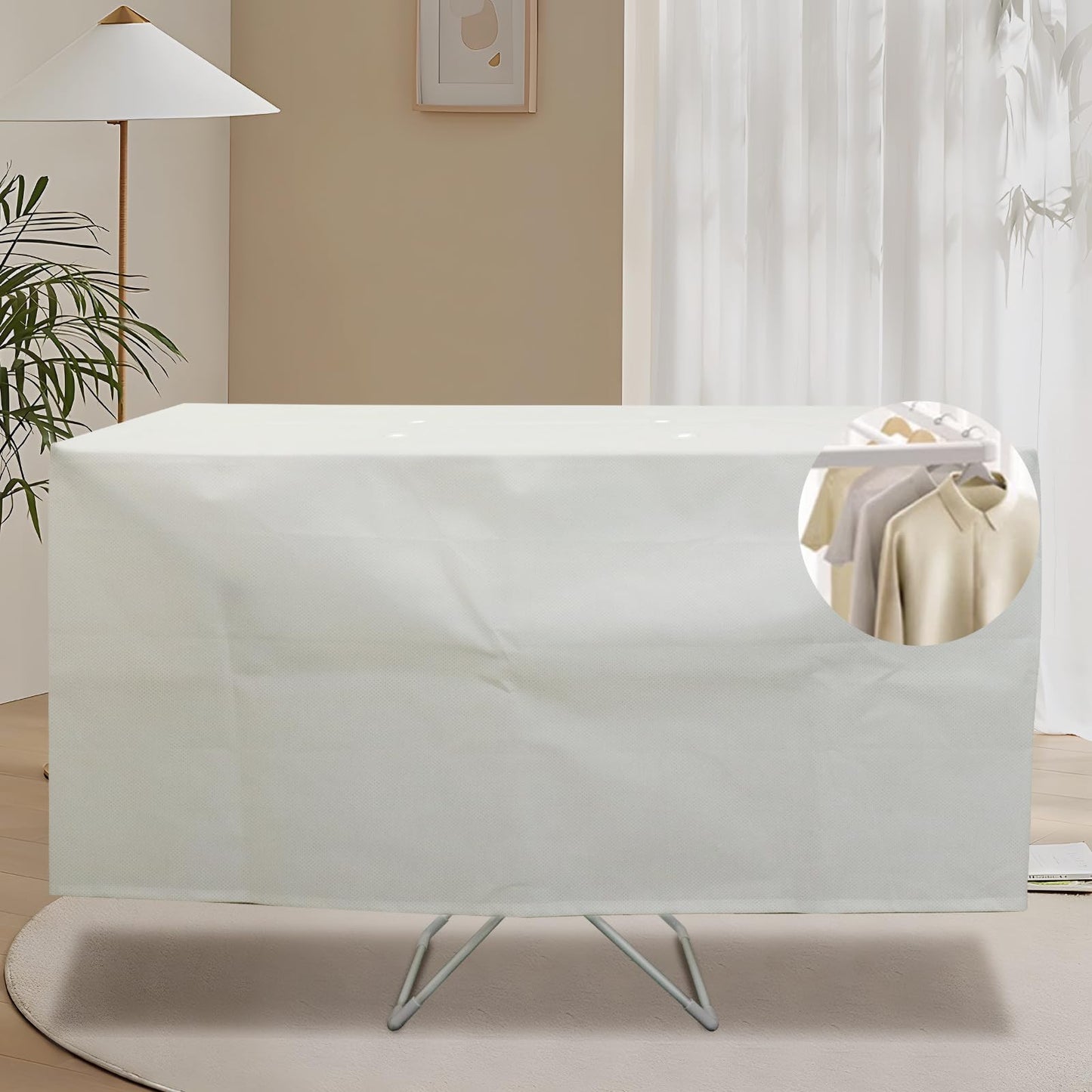 Delixike Heated Clothes Airer Drying Cover, Heavy Duty Electric Clothes Dryer Cover Helps to Speed Up Drying and Save Winter Bill