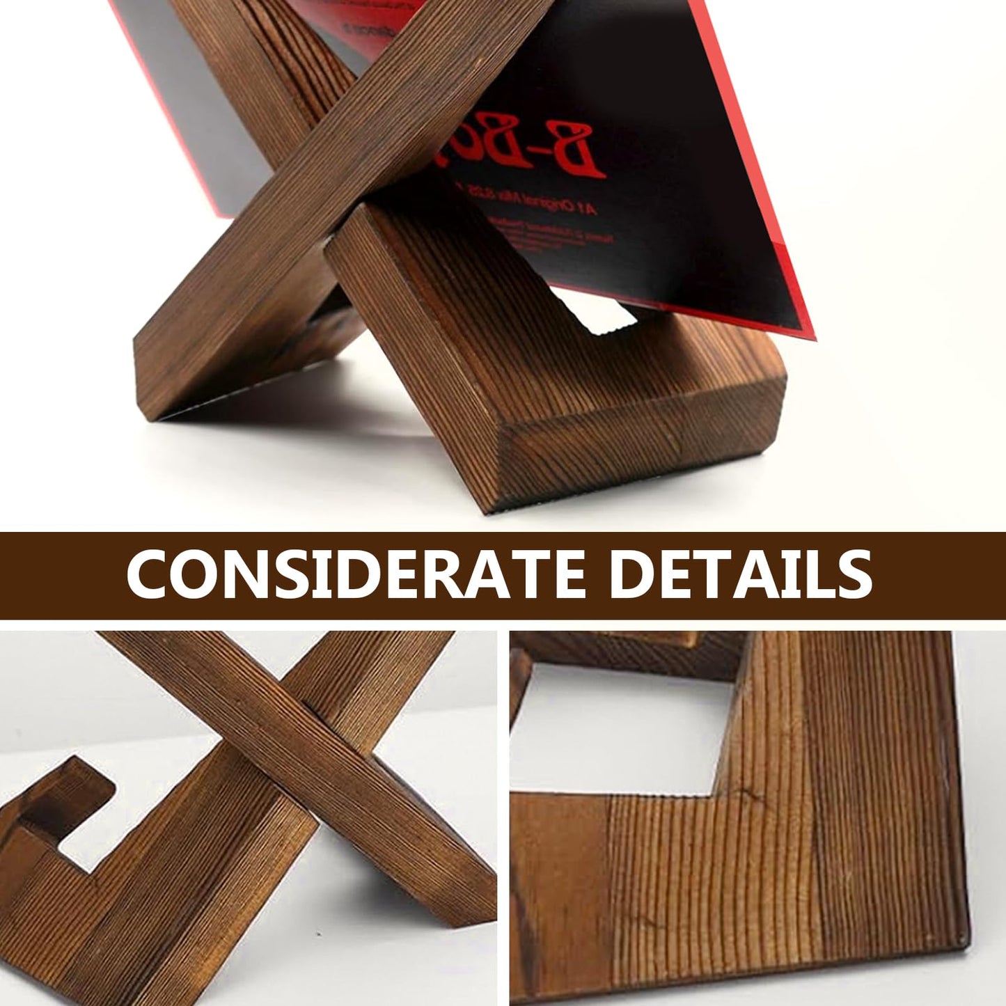 Now Playing Vinyl Record Stand, Solid Wooden Vinyl Record Holder Display Stand, Retro Now Spinning Record Stand for Vinyl Record
