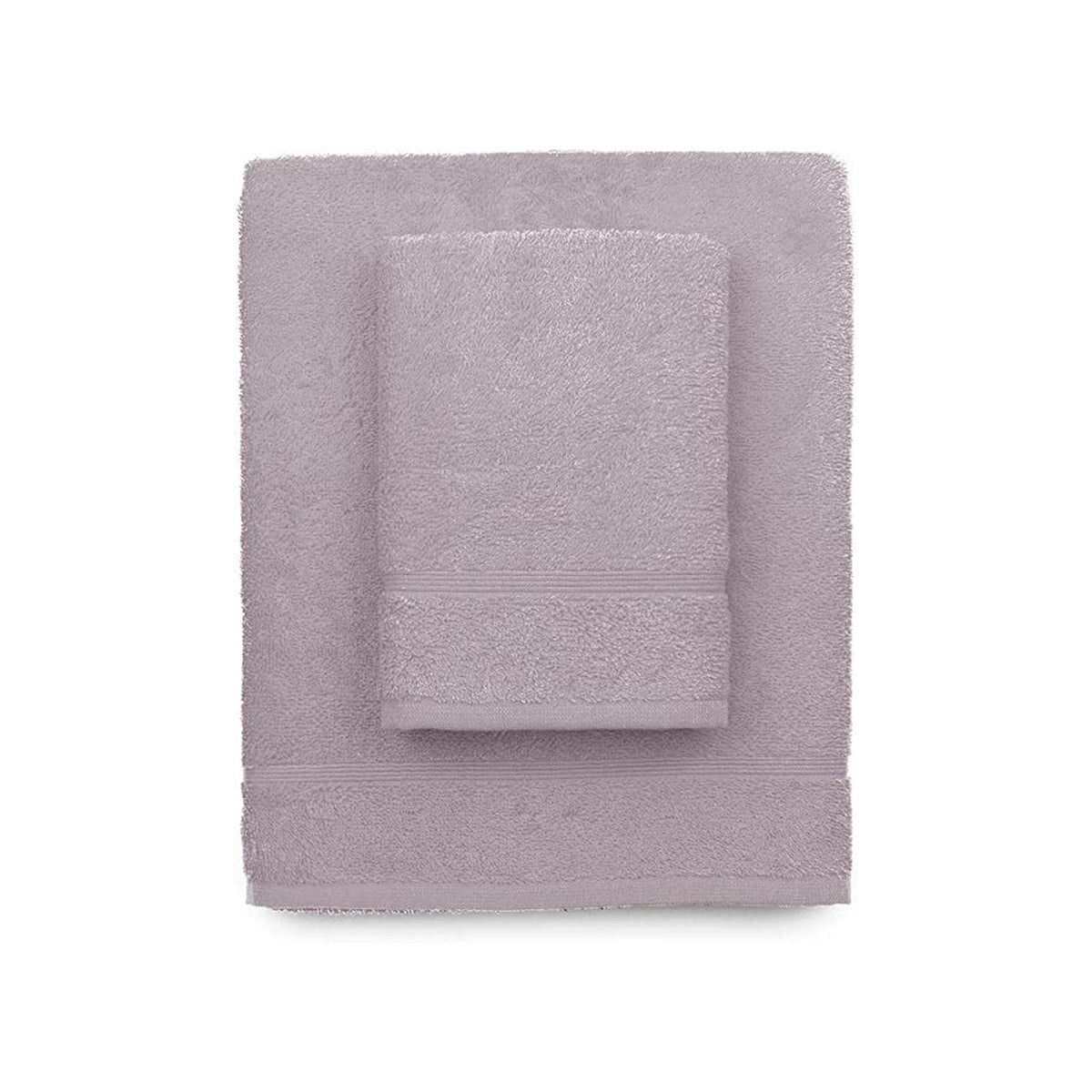 zer0bed, Lilac Bath Towels, Set of 2 Bath Towels, Face Towel, Bidet Towel, Plain Colour, Lilac, 100% Cotton, Set of 2
