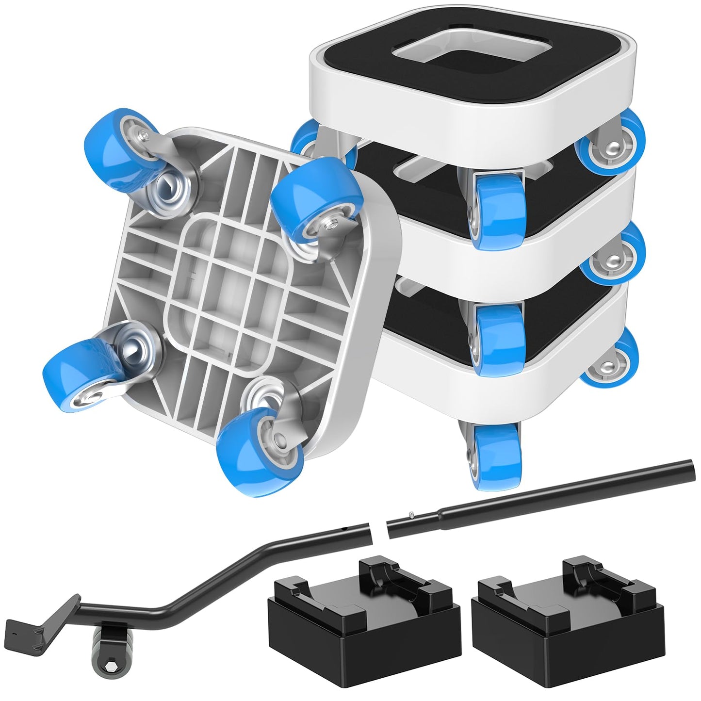 NIUXX Furniture Slider with Lifter for Carpet, Heavy Duty Furniture Mover with 1.25 Inch 360? Rotating Wheels, Moving Slider for Heavy Duty