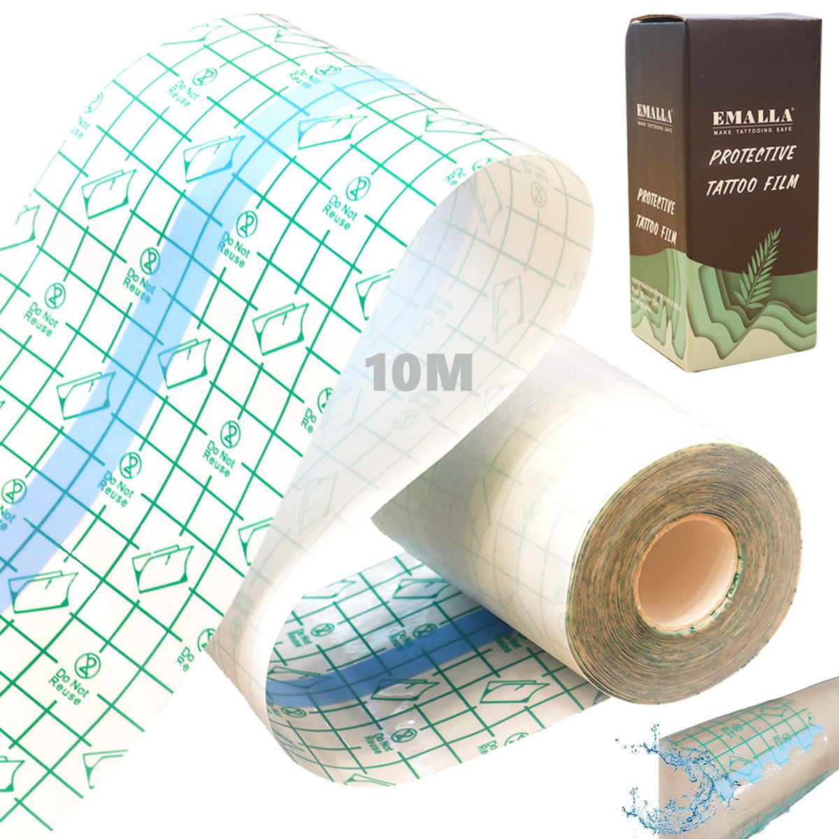 Second Skin Tattoo Cover 15Cm x10M, Unihuby Tattoo Aftercare Bandage Waterproof Film Waterproof Tattoos Plasters for Swimming
