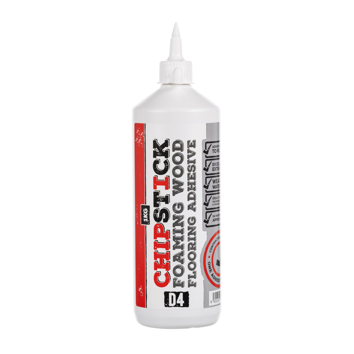 Chipstick D4 PU Foaming Flooring Glue 1kg | High-Strength Expanding Wood Adhesive for Chipboard Floors & Stairs | Single Bottle
