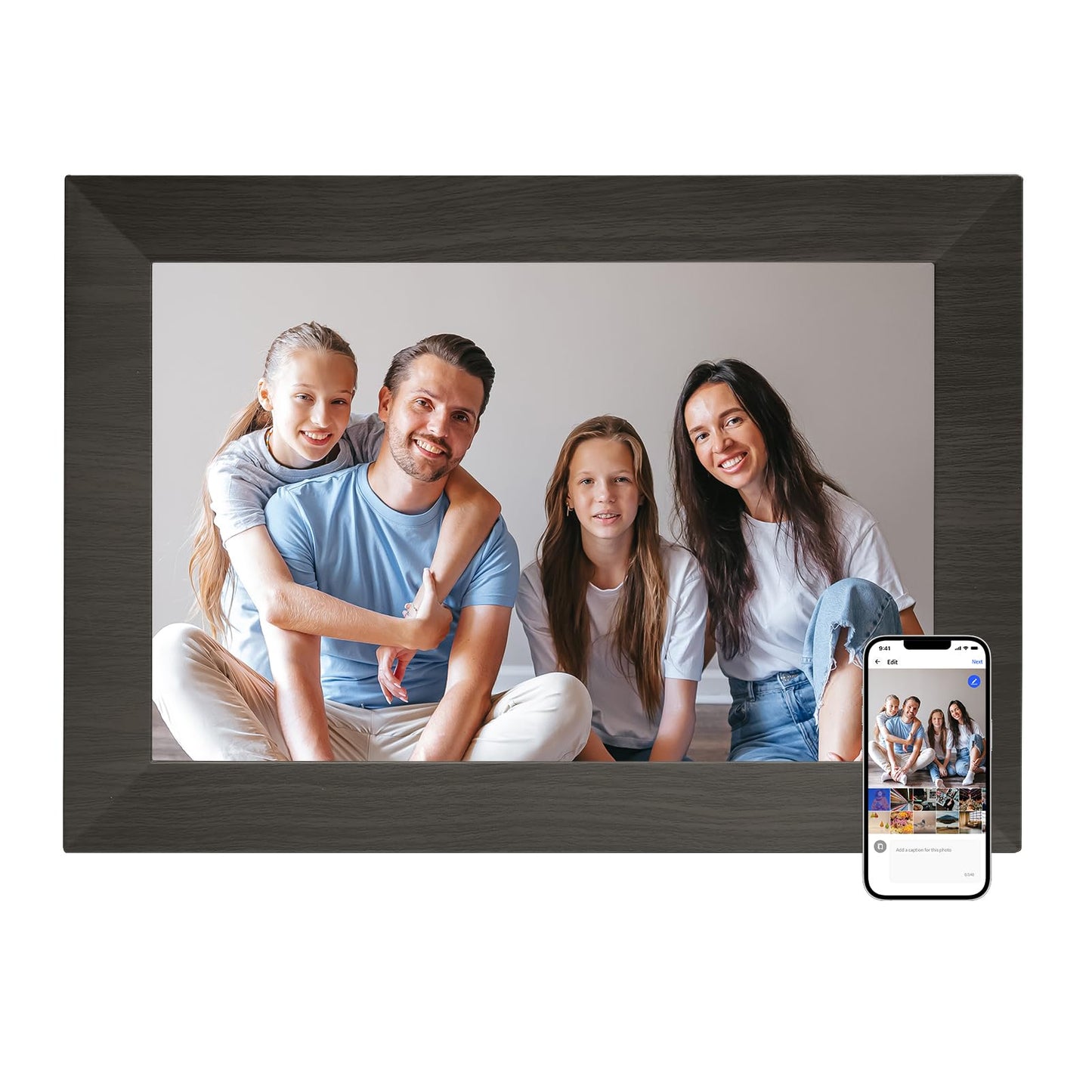 Digital Photo Frame 10 Inch, BWJBSW WiFi Digital Picture Frame Built in 32GB Memory, Electronic Frame with IPS Touchscreen, Auto-Rotate, Easy Share