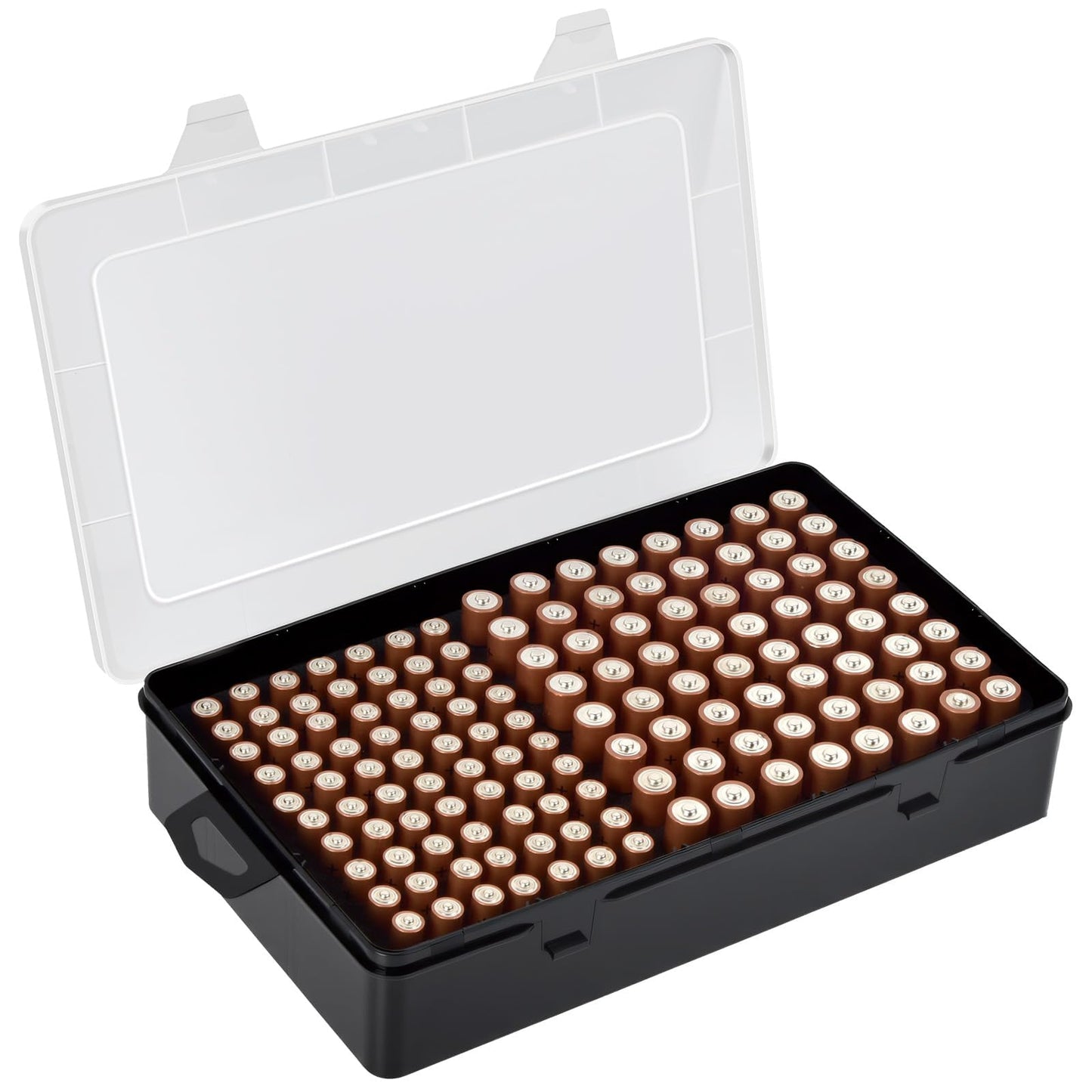 Xuerdon Battery Storage Organizer Case, Battery Vault Box Holder Container for 134pcs AA AAA Batteries, Garage Organization Carrying Bag Fits Home