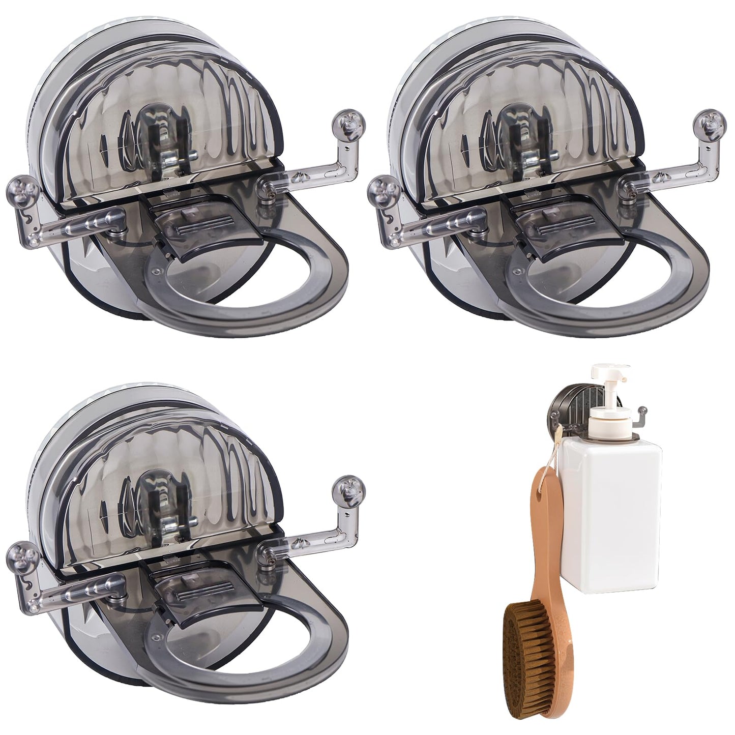 Shower Gel Holder, Shower Holder, Shower Holder, Wall Soap Dispenser, Hand Soap Dispenser for Suction Cups, Suitable for Hanging Shower Gel, Shampoo,