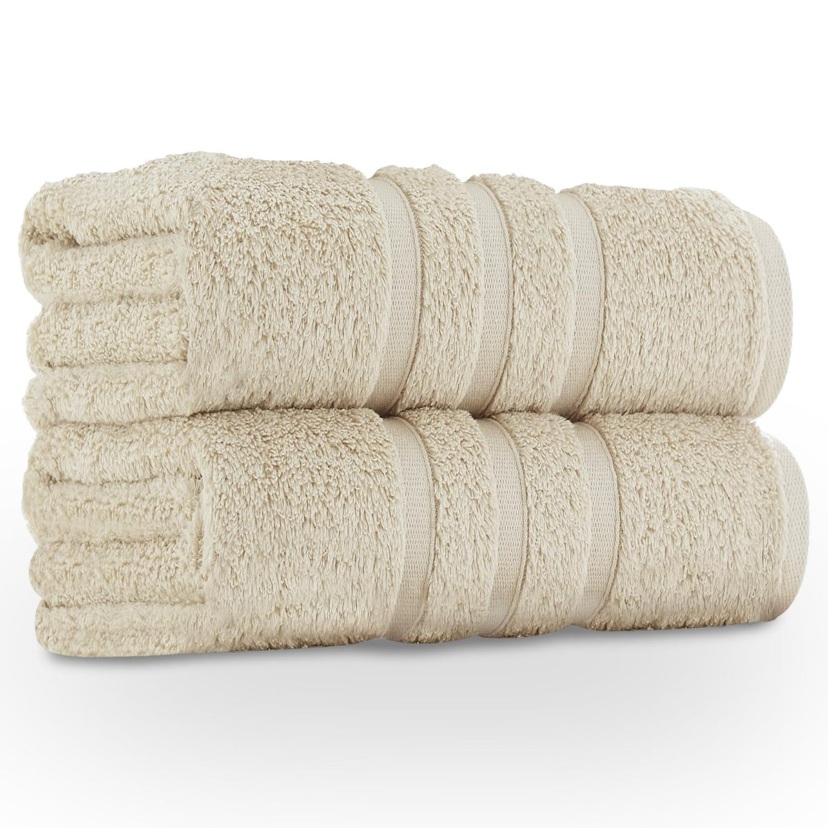 GC GAVENO CAVAILIA Large Bath Sheets 2 Pack - 100% Egyptian Cotton - Highly Absorbent & Quick Dry Extra Large Towels - Easycare & Durable - Natural