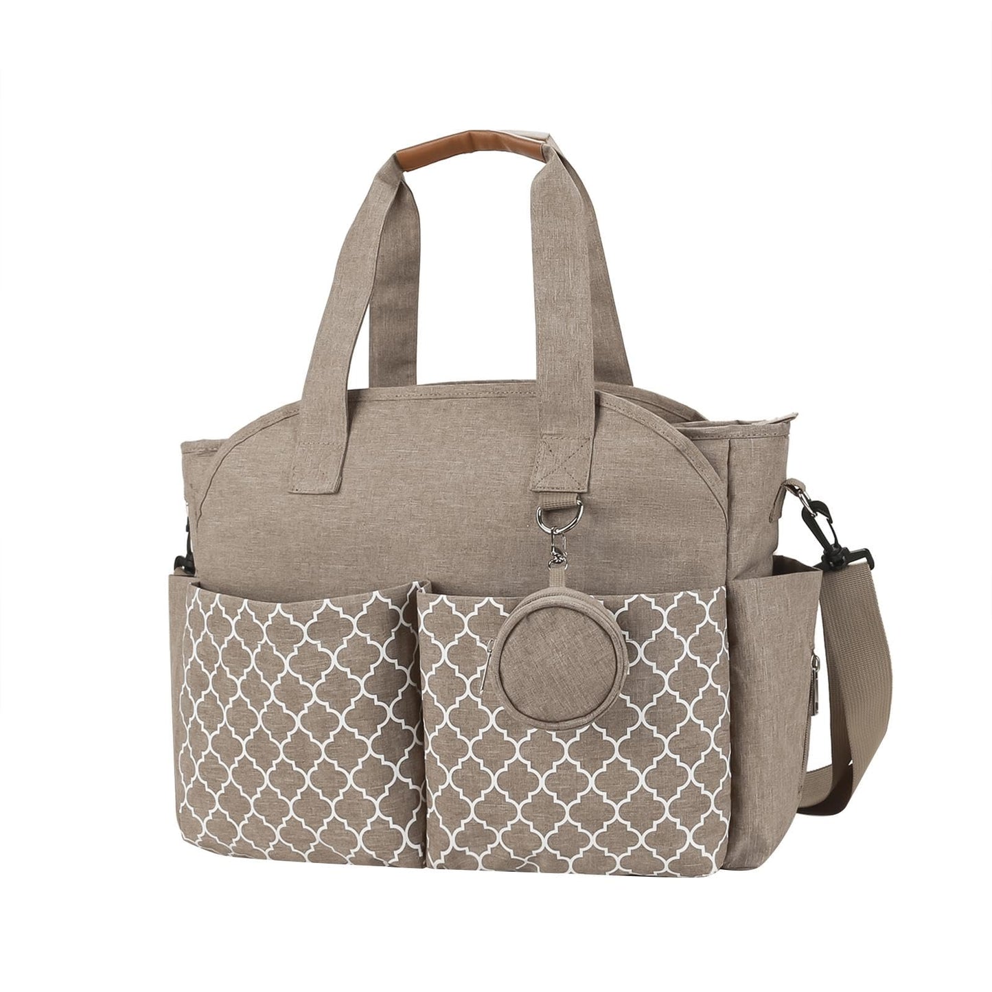 Perfeclan Multifunction Nursing Tote Bag, Versatile Motherhood Bag, Extra Large Diaper Organizer with Adjustable Strap, Portable Baby Care Bag for