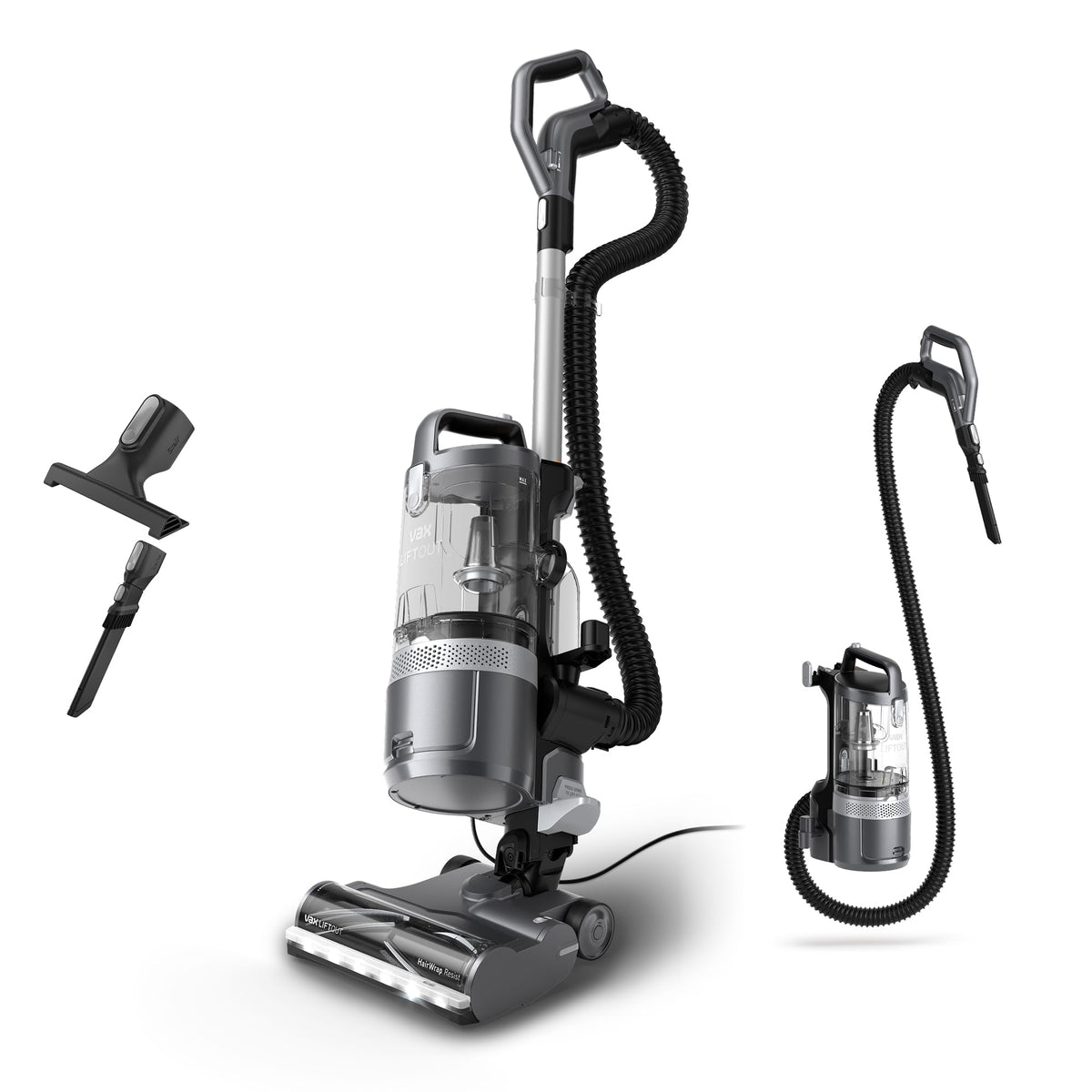 Vax LiftOut Corded Upright Bagless Vacuum Cleaner, Lightweight, Handheld Tool Attachments for Hair, Car, Upholstery, Bed, Mattress, Home cleaning,