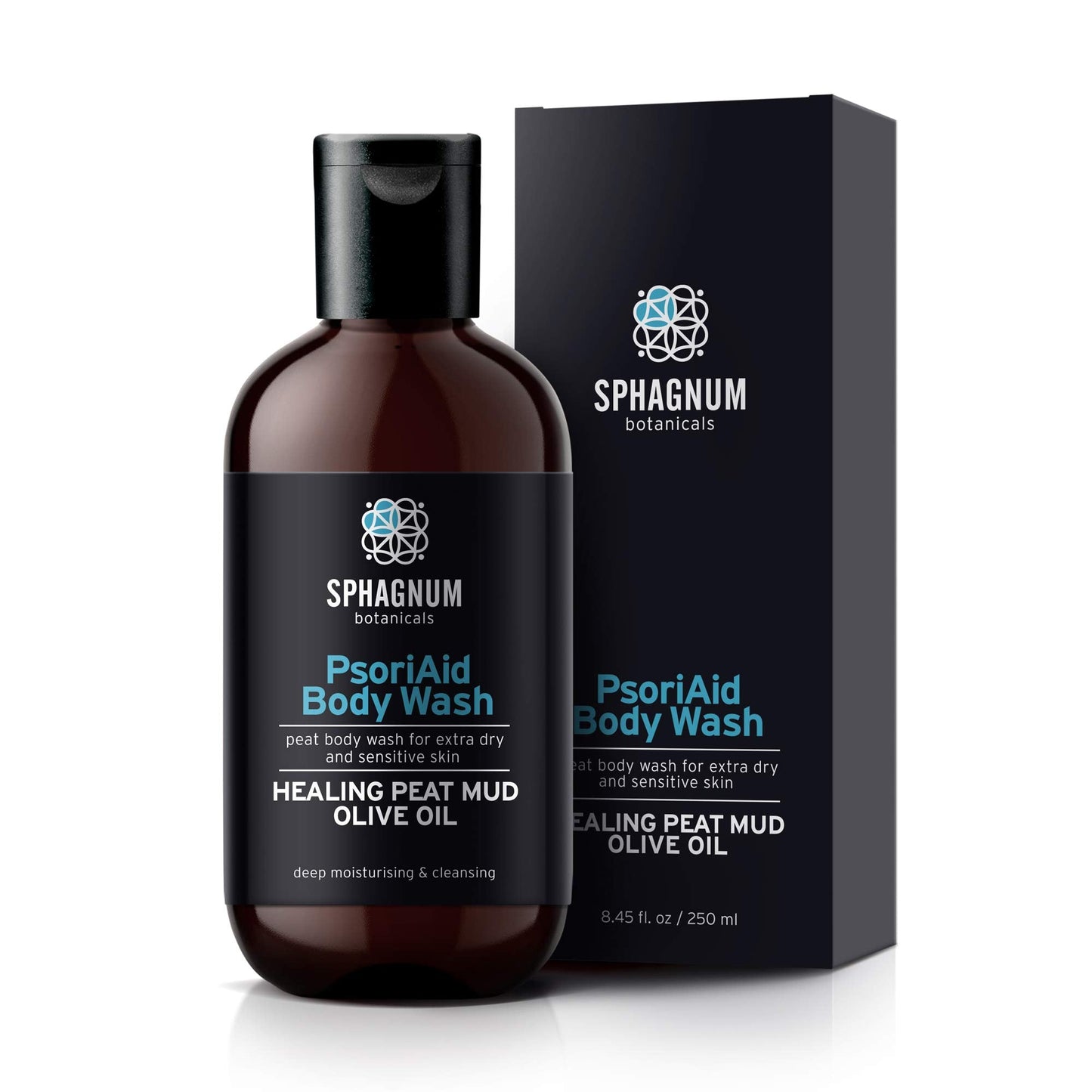 Eczema Body Wash & Cream 2in1 - Peat Mud and Olive Oil Shower Cream. Sulfate Free Treatment for Very Dry & Itchy Skin. Best for Relieving Psoriasis.