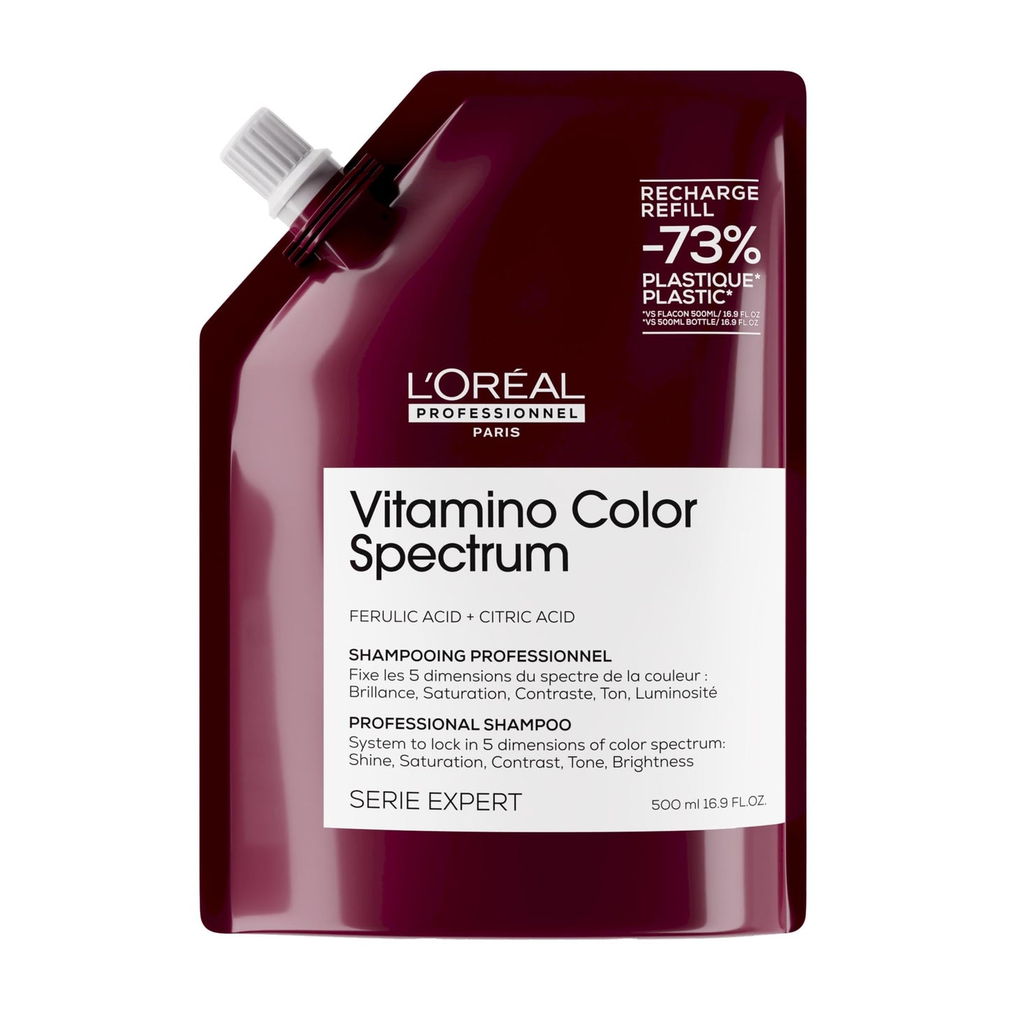 L'Or?al Professionnel Vitamino Color Spectrum Sulphate Free Shampoo, For Coloured Hair, With Ferulic Acid + Citric Acid, Shine, Lock in Day 1 Colour