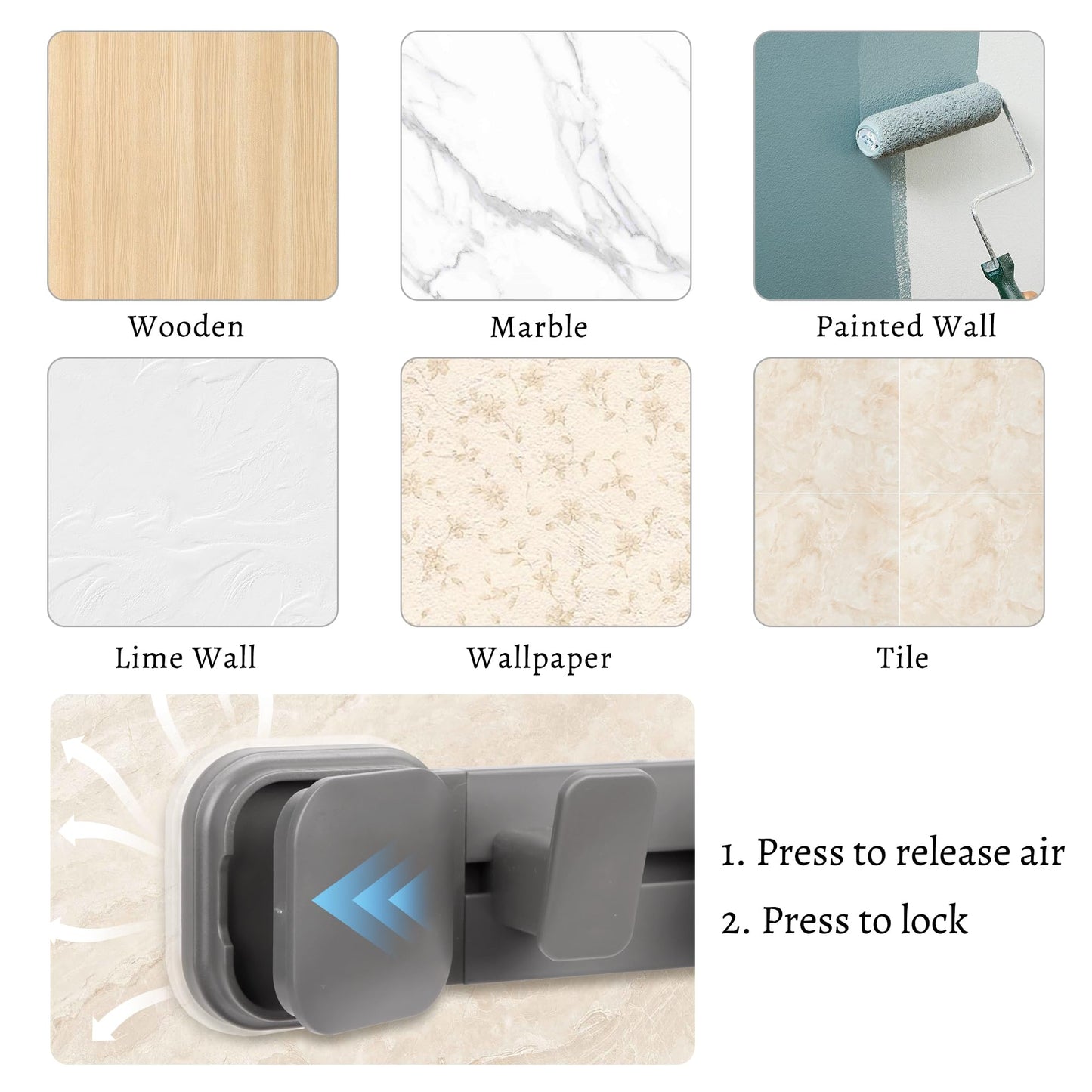 Coat Hooks Wall Mounted, Heavy Duty Coat Rack Wall Mounted Suction Cup