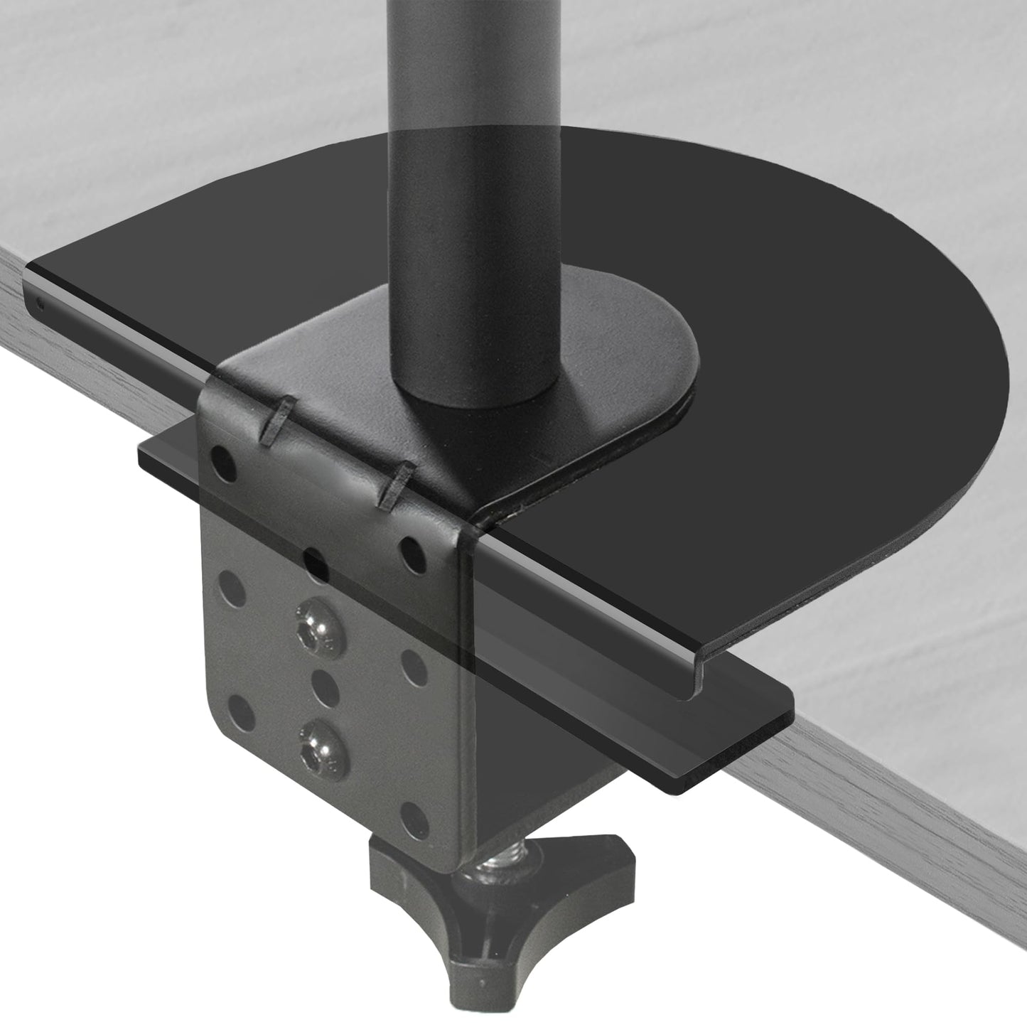 VIVO Steel Reinforcement Bracket Mount Plate for Thin, Glass, and Other Fragile Table Tops, Clamp Compatible with Most Monitor Stand C-Clamp