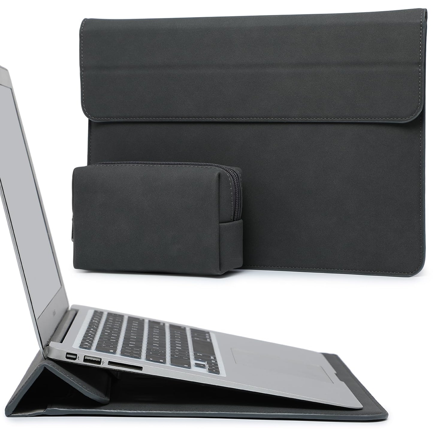 HYZUO 13.3-14 Inch Laptop Sleeve Case with Stand Feature for MacBook Pro 14 M5/M4/M3/M2/M1 2026-2021, MacBook Pro/Air 13.3, 13.5" 13.8" Surface