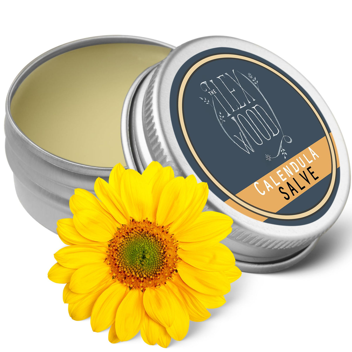 The Ilex Wood - All-Natural Skin Balm - Vegan Calendula Salve - soothes rashes, itching, dry skin, eczema, cruelty free, plastic free, handmade in the