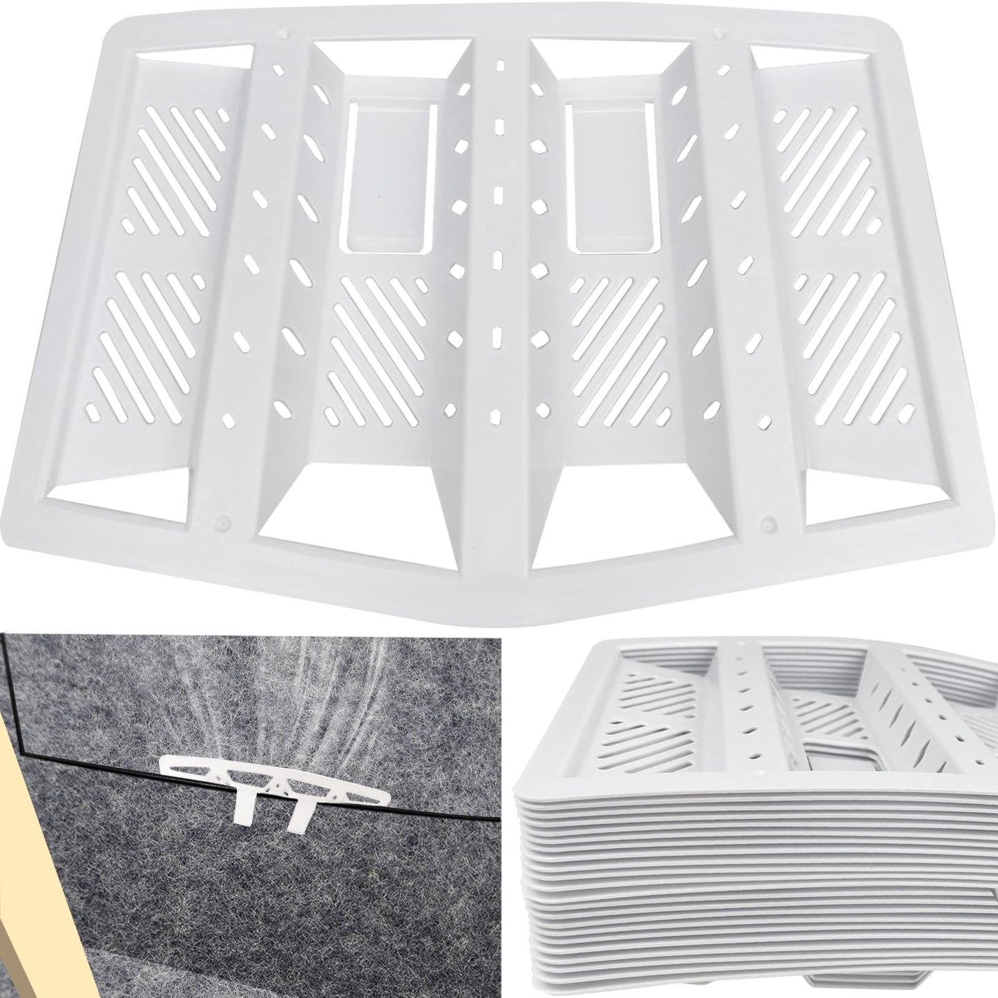 22 x Felt Lap Vents, Loft Vents for Condensation, Roof Ventilation Lap Vents, Felt Lap Vents Prevents Loft Roof Condensation, Keep Attic Space