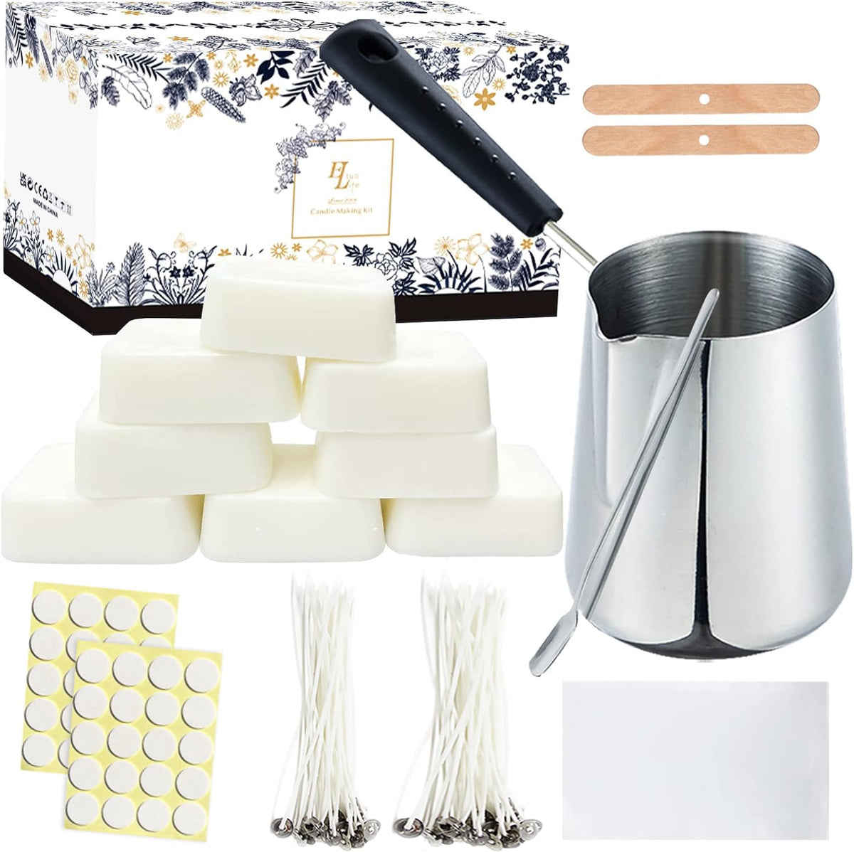 ETUOLIFE Candle Making Kit, Candle Making Supplies Include Soy Wax, Candle Wax Melting Pot, Magic Paper, Candle Wicks and More-Full Candle Making Kits