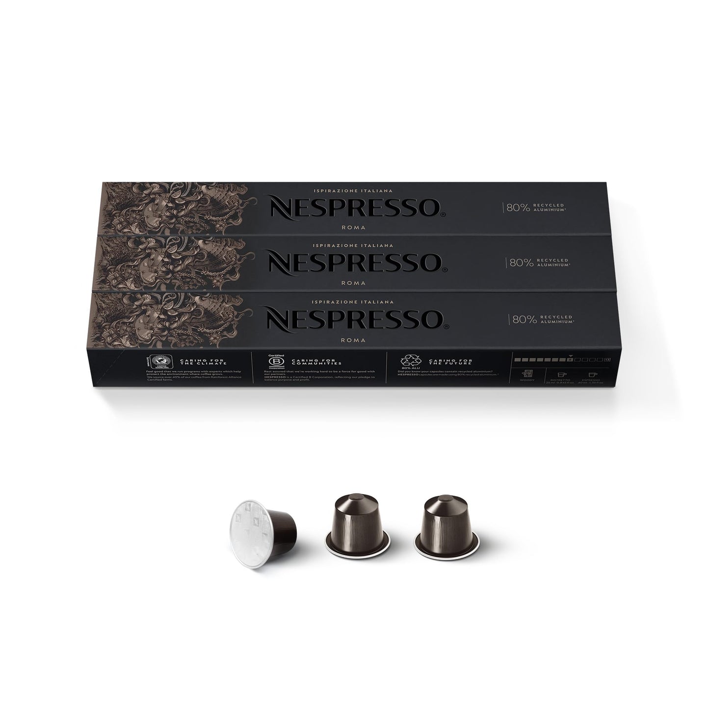 Nespresso Capsules UK - 30x Roma- Original Nestl? - Espresso Coffee
