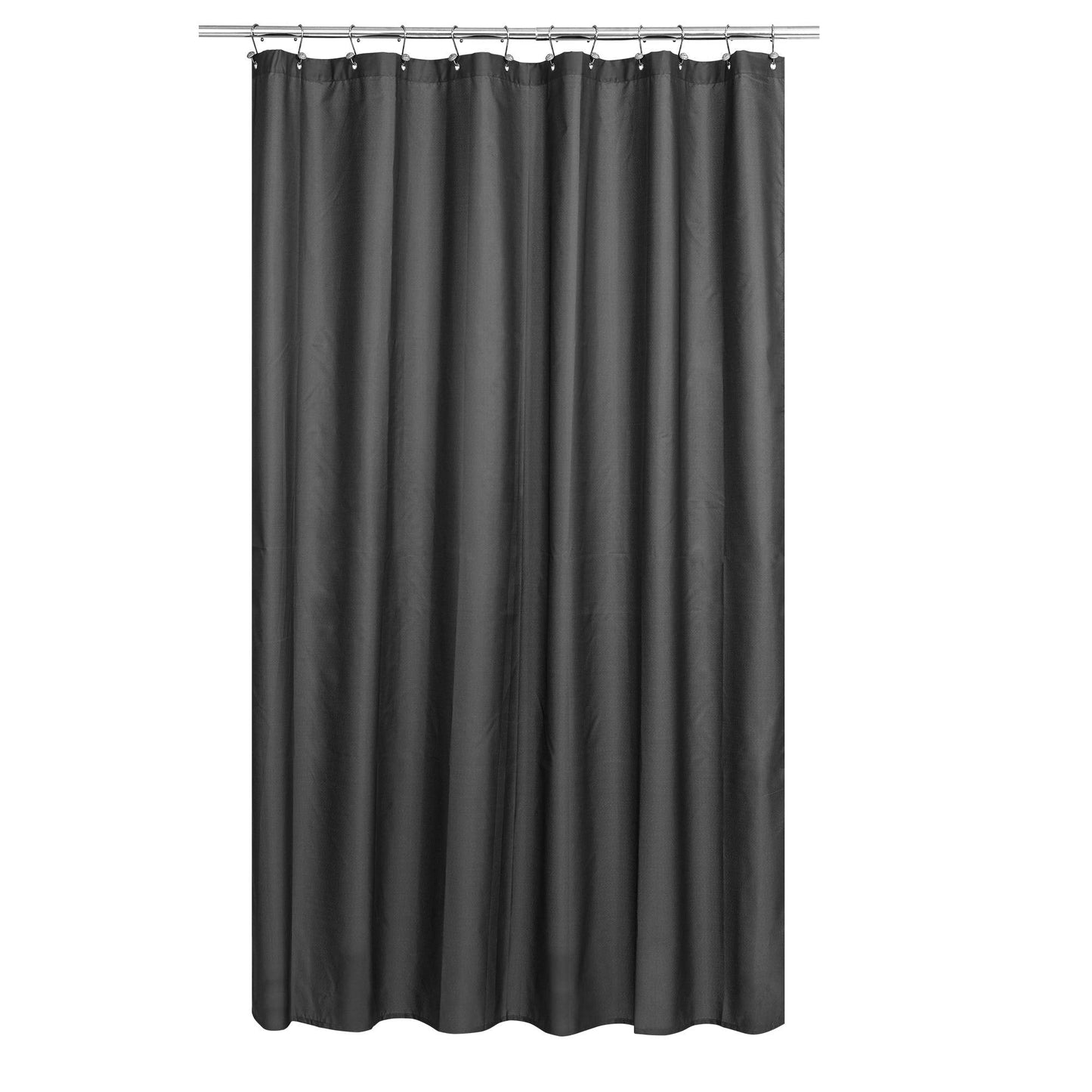 N&Y HOME Fabric Shower Curtain or Liner Extra Long 72 x 84 Inches - Washable Hotel Quality Cloth Shower Curtain for Bathroom - Graphite Gray, 72x84