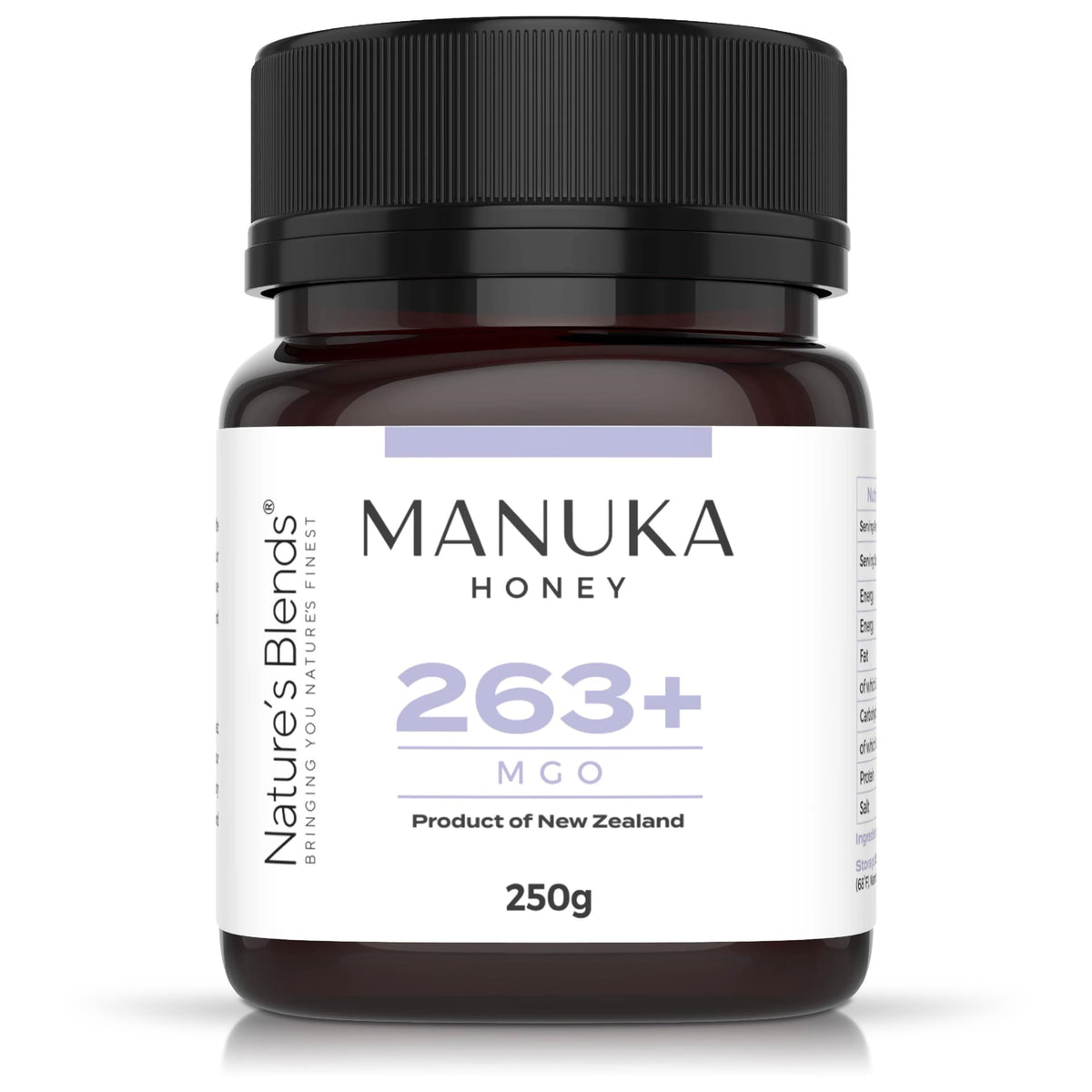 Nature?s Blends Manuka Honey from New Zealand MGO 263+ | Premium Raw Honey for Daily Wellness & Active Lifestyle | Pure Honey 250g