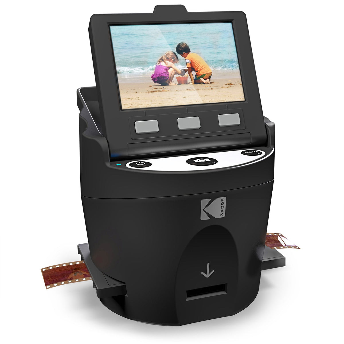 Kodak RODFS35 Digital Film Scanner - Converts 35mm, 126, 110, Super 8 & 8mm Slides & Negatives to JPEG - Includes 3.5-inch LCD & EasyLoad Inserts