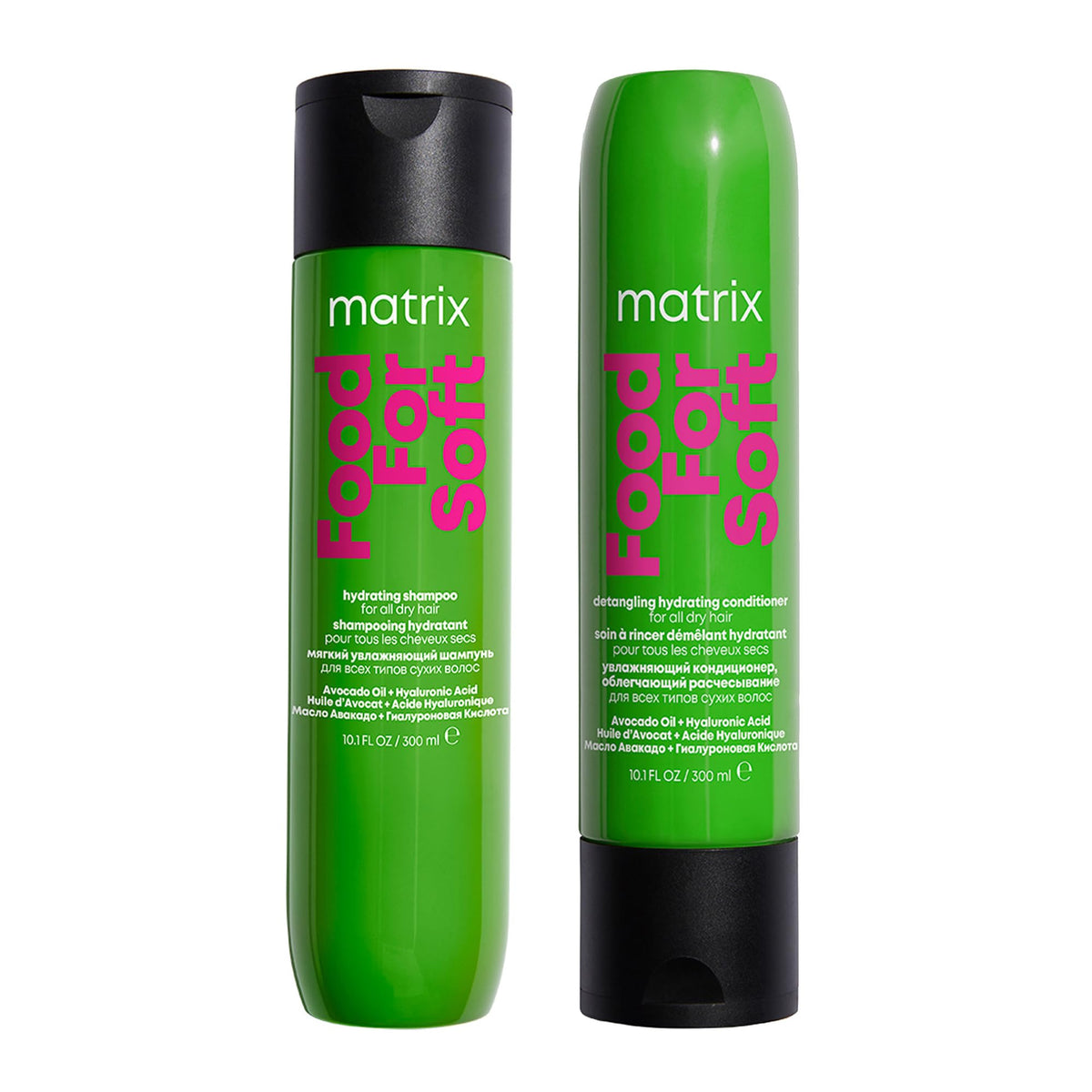Matrix DUO Food For Soft Hydrating Shampoo with Avocado Oil and Hyaluronic Acid, for dry hair 300ml & Food For Soft Detangling Conditioner with