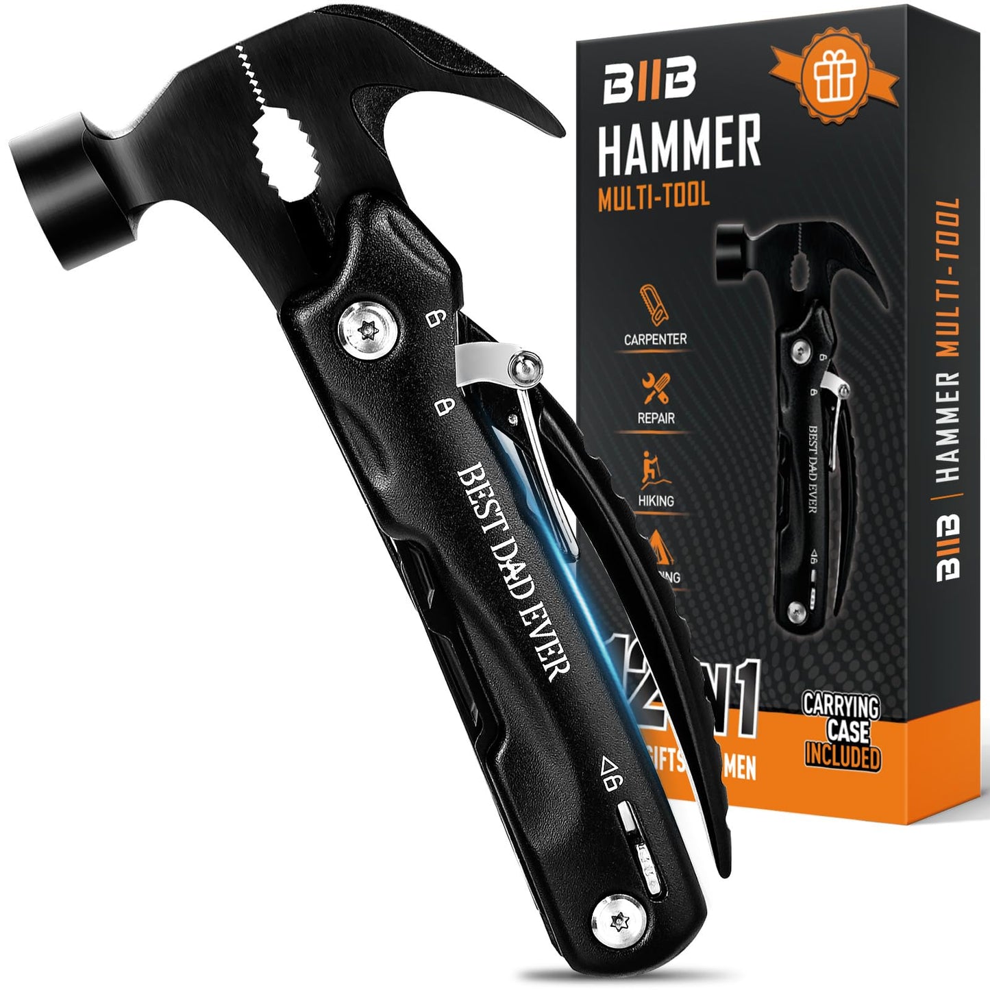 BIIB Gifts for Men, Birthday Gifts for Men Who Have Everything, Multi Tool Gadgets Mens Gift for Dad, Dad Birthday Camping Accessories, Stocking