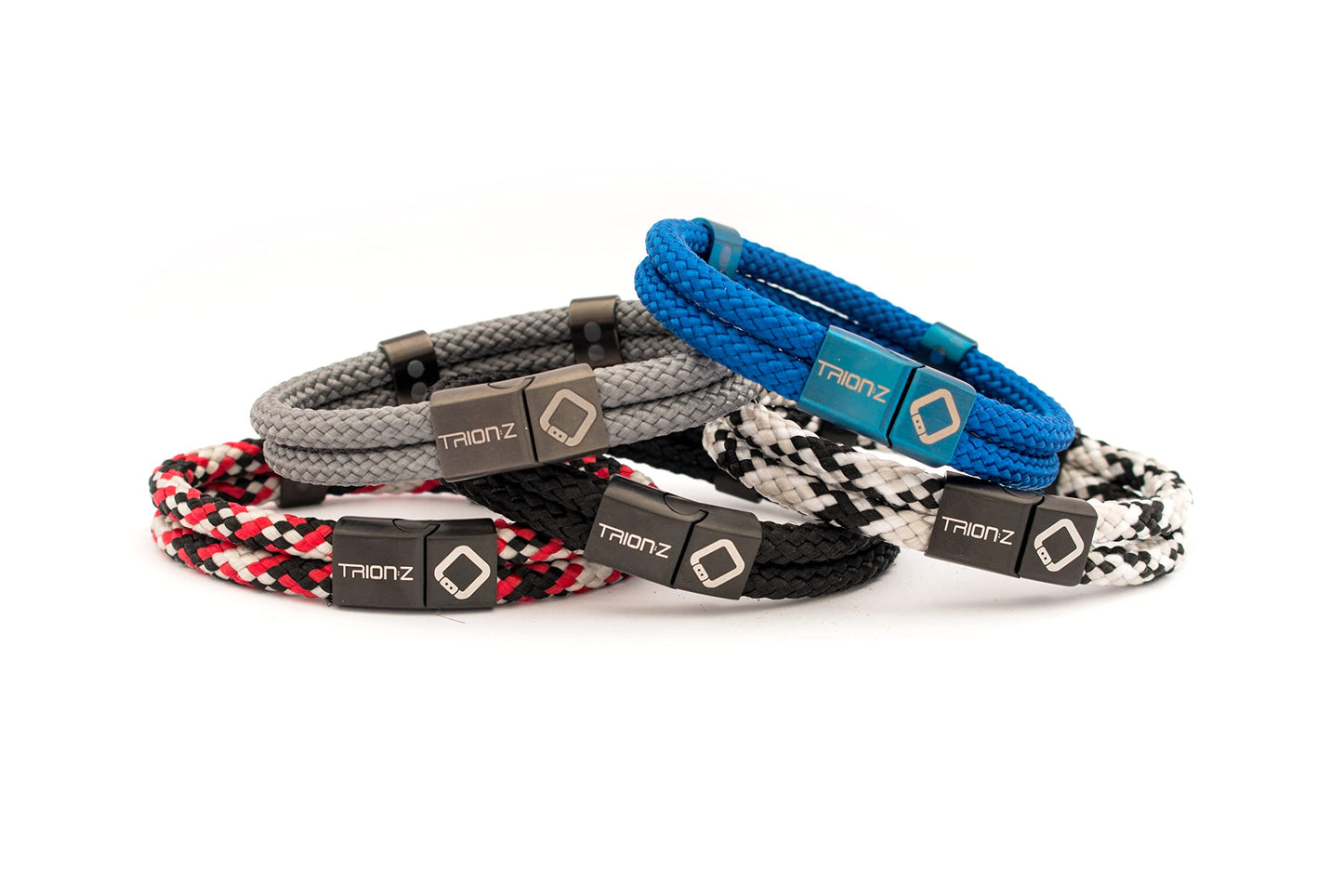 TRION:Z Zen Loop Duo Magnetic Bracelets for Women & Men Wristband Featuring Patented ANSPO Technology Unisex Bracelet (Medium, Indigo Blue)