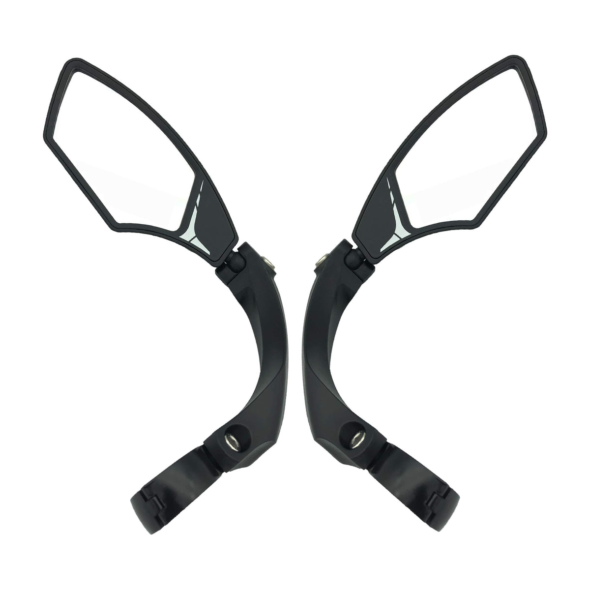 Hafny NEW Handlebar Bike Mirror, HD,Blast-resistant, E-bike Mirror, Glass Lens, HF-MR095 (Silver (1 Pair))