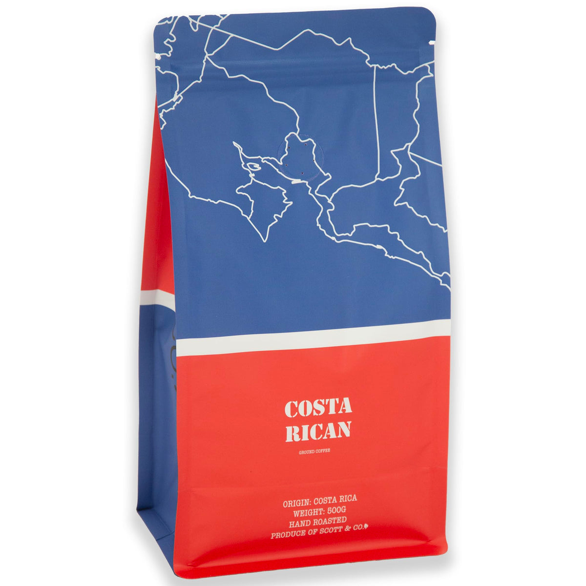 Scott&Co. Costa Rican Ground Coffee. 100% Arabica Medium Roast Ground Coffee, Single Origin. 500g