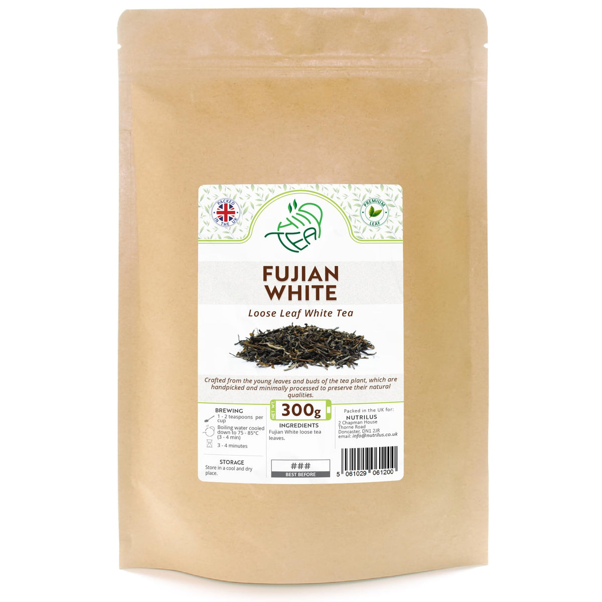 Fujian White Loose Leaf Tea ? Premium Chinese Loose Leaves White Tea (300g)