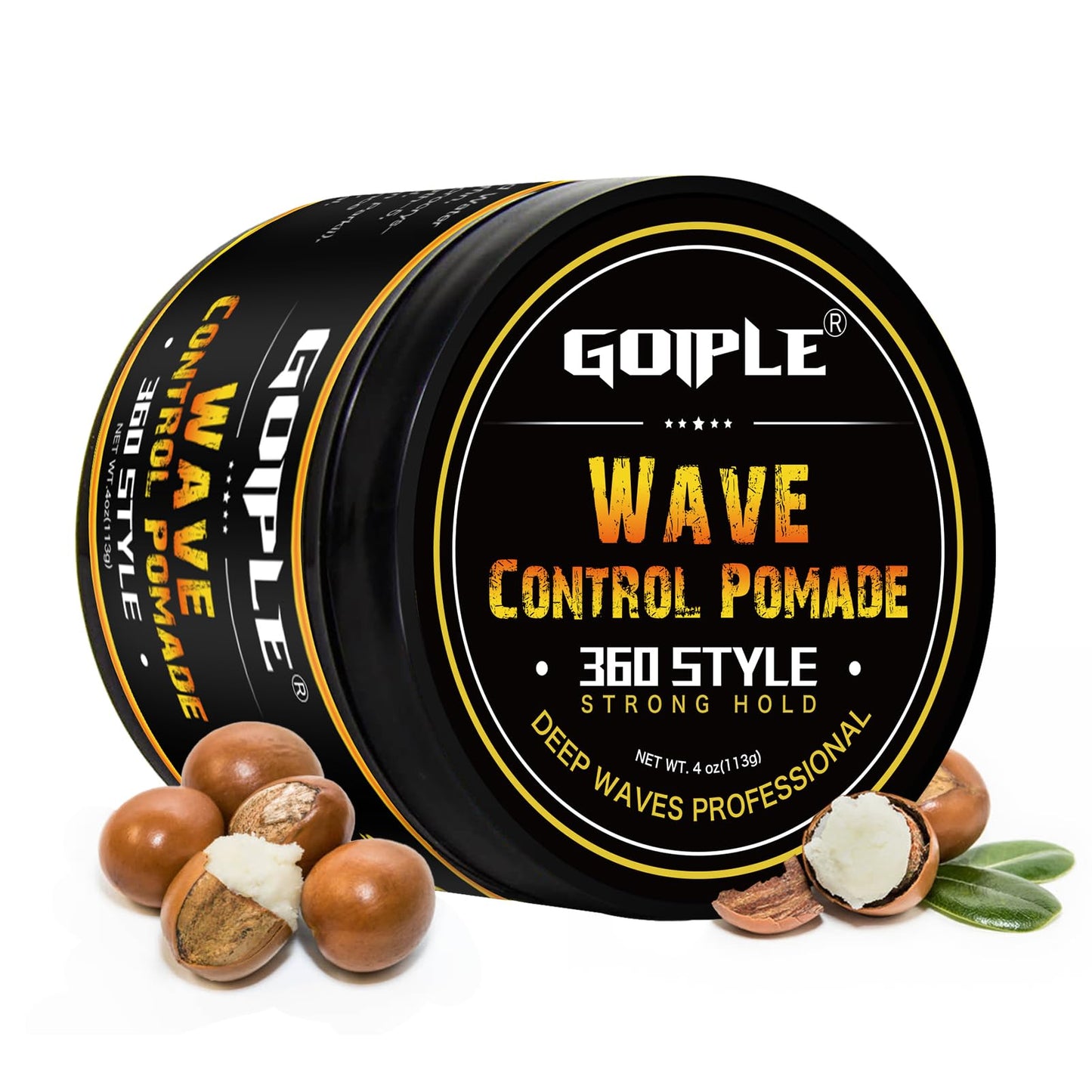 Experience the Power of Wave Grease - Our Natural Sporting 360 Wave Grease for Men's Strong Hold and Layered Waves. Easy Wash Hair Cream with Grease