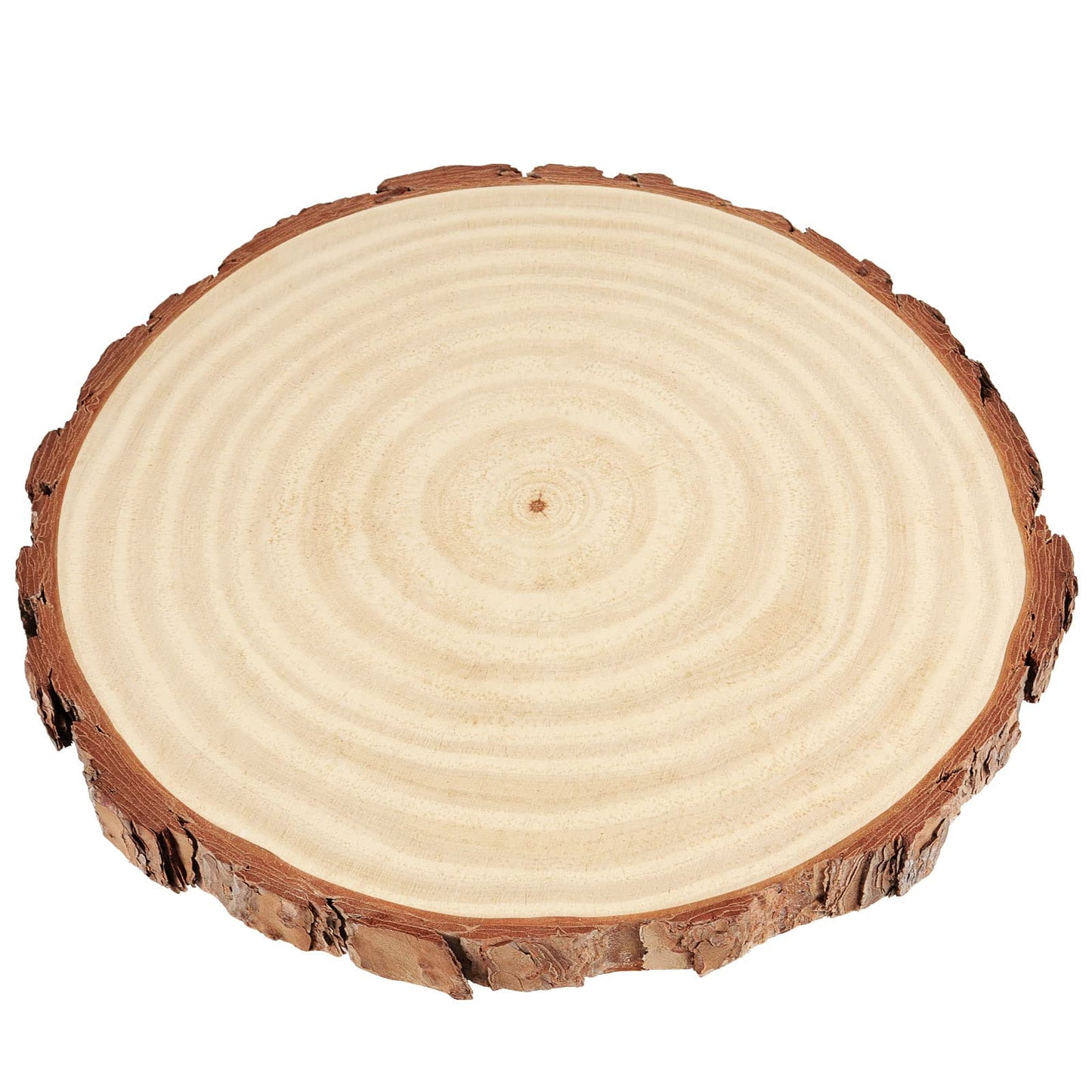 PINGEUI 6 Piece Natural Wood Slices, 23-25 cm Unfinished Wooden Circles with Bark Round Blank Wooden Slices Wood Discs for DIY Crafts, Christmas