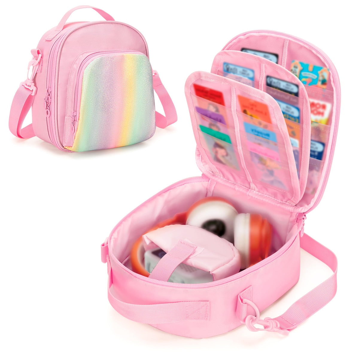 LoDrid Storage Bag Compatible with Yoto Mini (2024 Edition), Portable Carrying Case for Audio Music Player & Headphone Accessories, Card Holder Hold