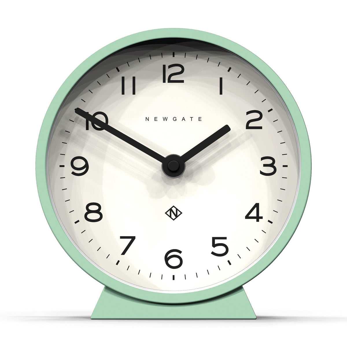 NEWGATE M Mantel Silent Sweep Mantel Clock - 'No Tick' - Minimalist Dial - (Neo Mint)