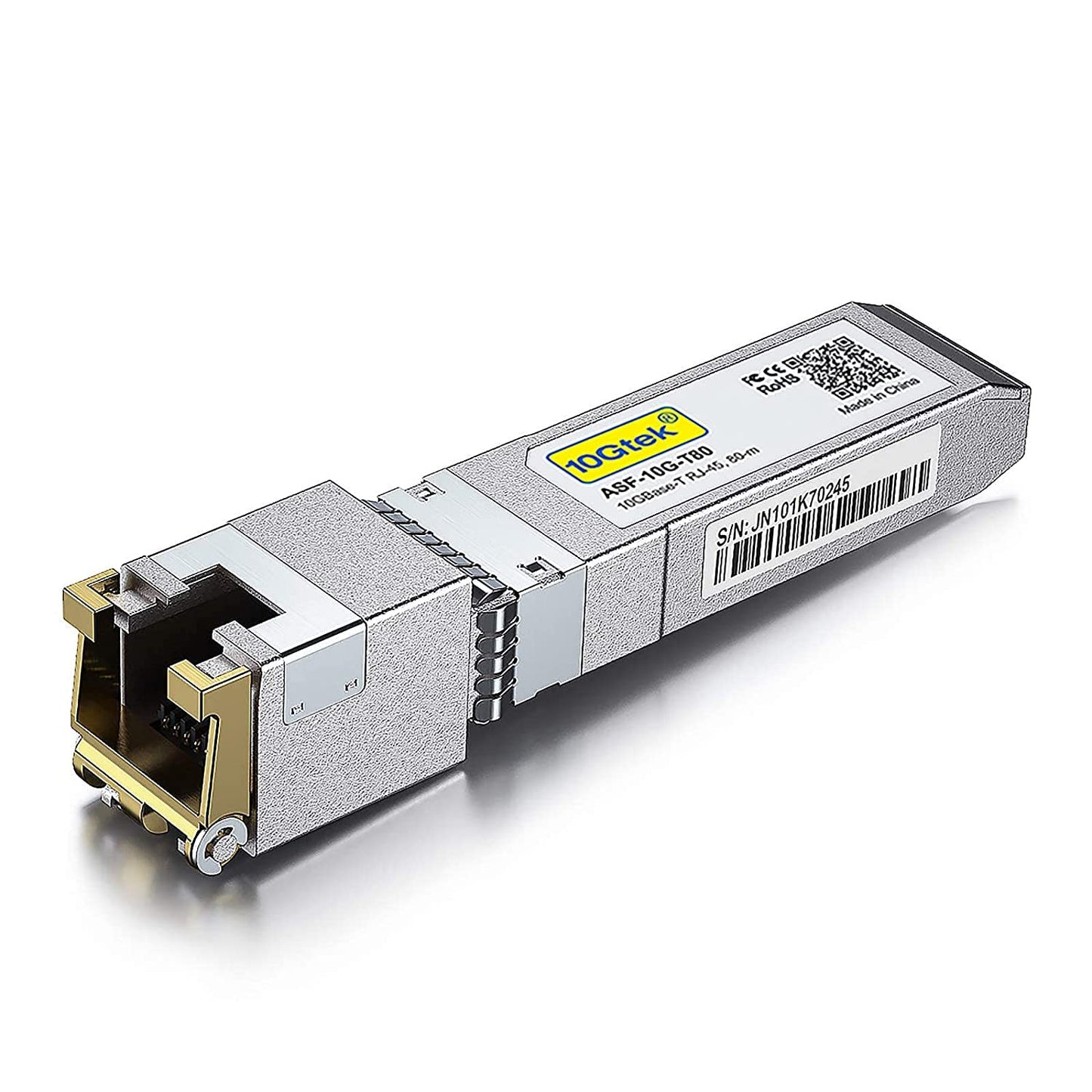 10Gtek for Ubiquiti UniFi 80 Meters 10GBase-T SFP+ Transceiver UF-RJ45-10G-80, RJ-45 to SFP+ Copper CAT.6a