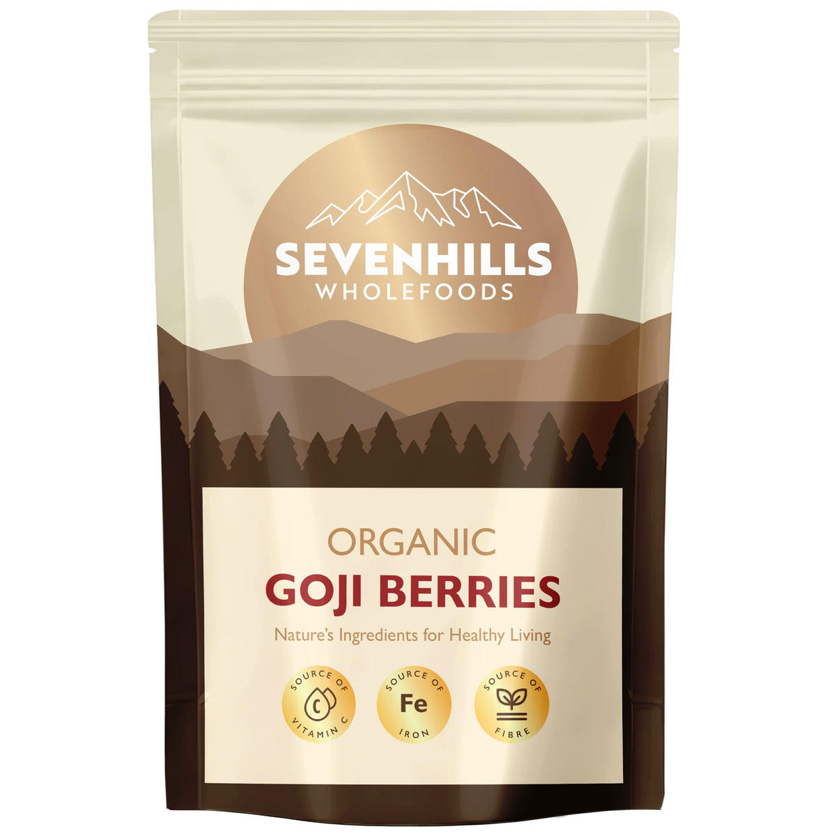 Sevenhills Wholefoods Organic Raw Goji Berries 1kg | 100% Pure & Natural | for snacking, baking, cereals, porridge | GMO-free | Gluten-free |