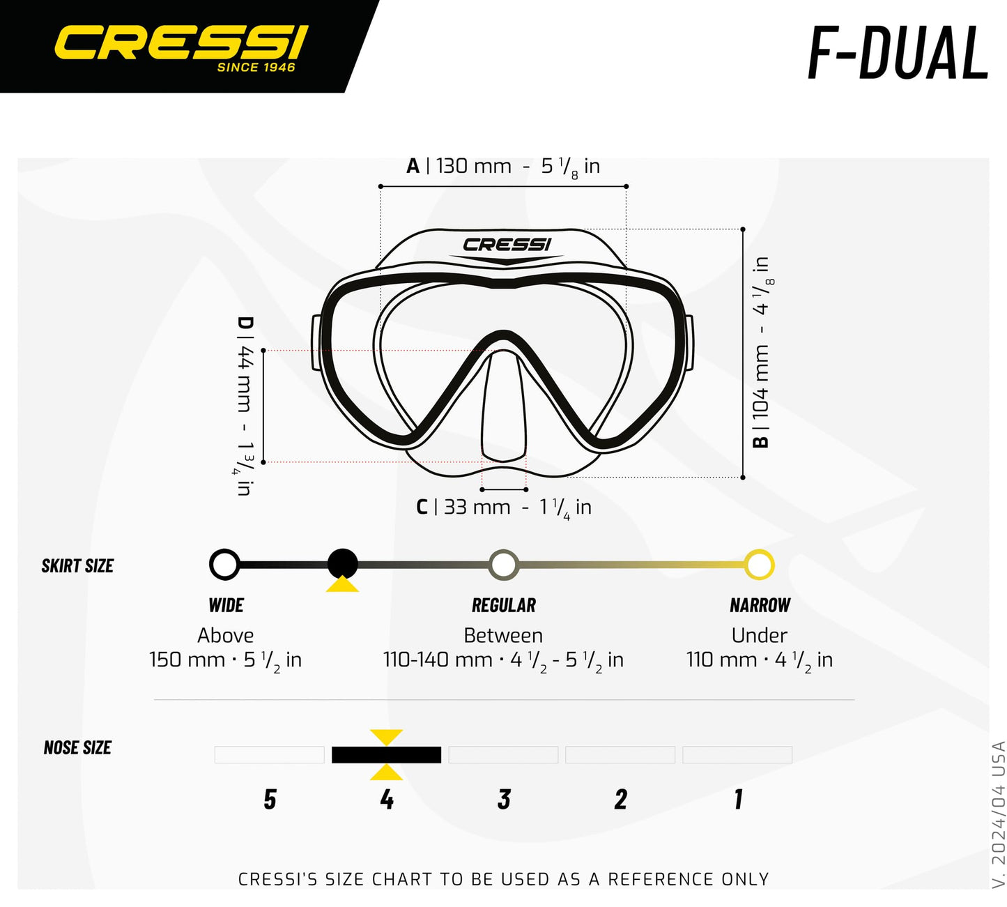 CRESSI F-Dual + Supernova Dry Combo - Unisex Diving Mask F-Dual rimless and Dry Snorkel for Snorkelling and Scuba Diving, Colour Clear/Blue, One Size