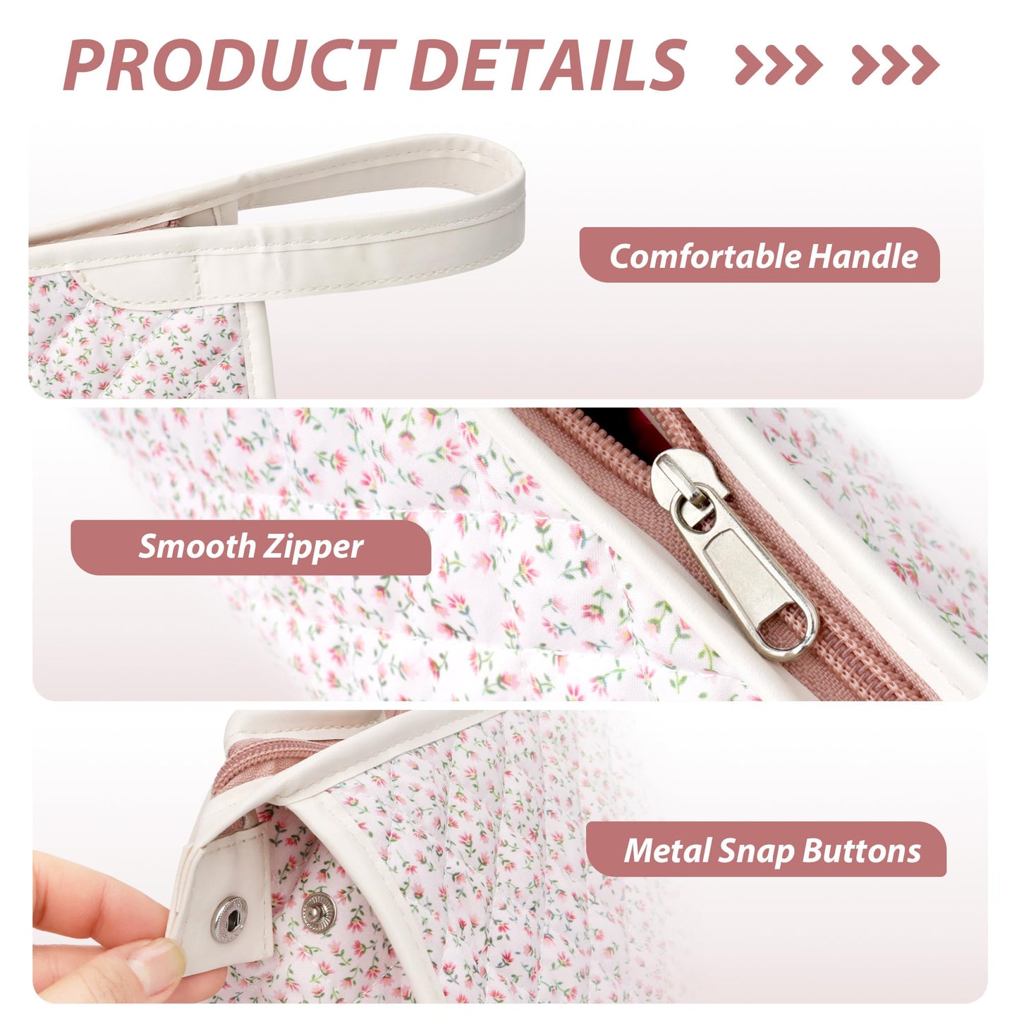 Linpr Travel Organizer Bag Compatible with Dyson Hair Dryer, Flower Pink