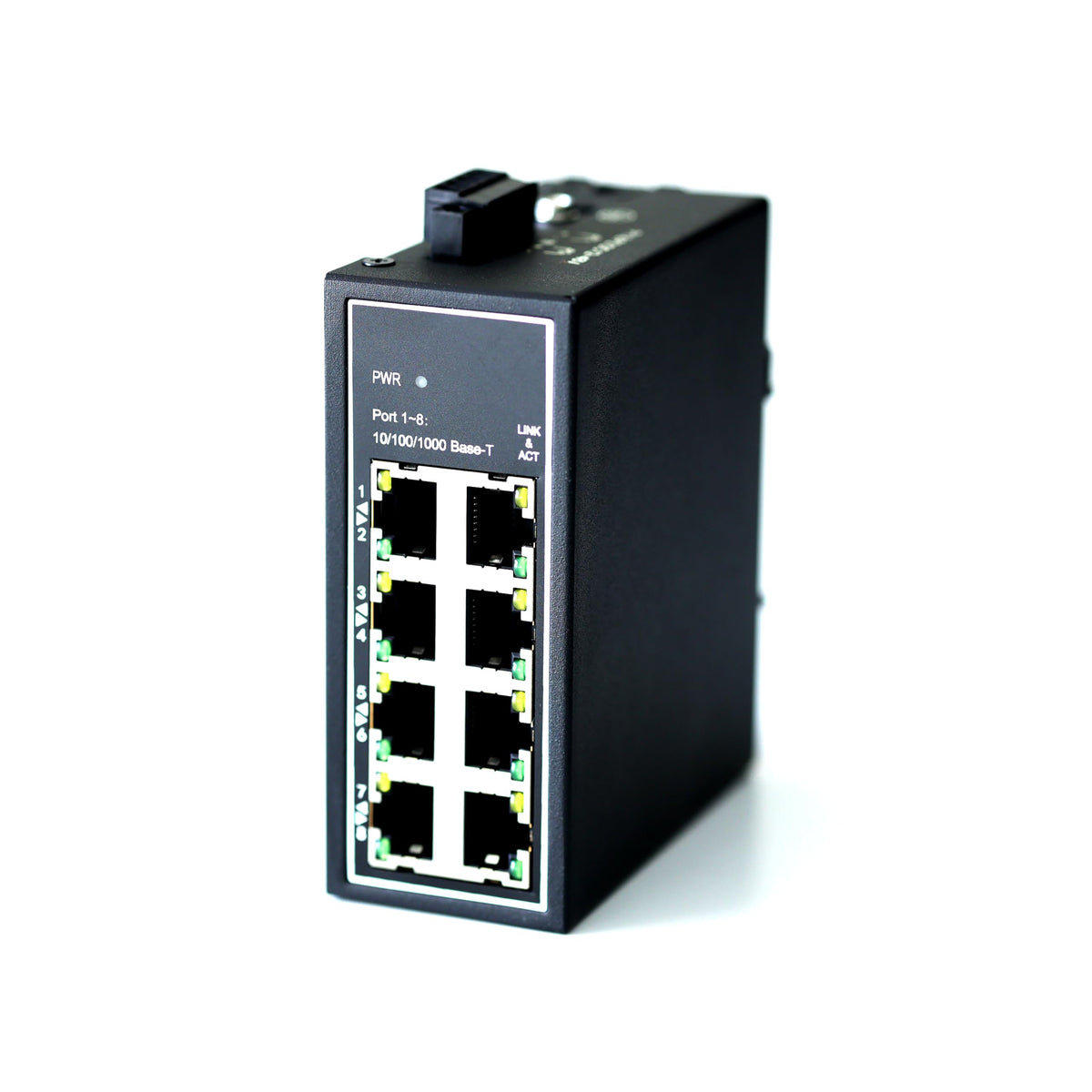 WIWAV WDH-8GT-DC 10/100/1000Mbps Unmanaged 8-Port Industrial Ethernet Switches with DIN Rail/Wall-Mount(Fanless,-30?~75?)