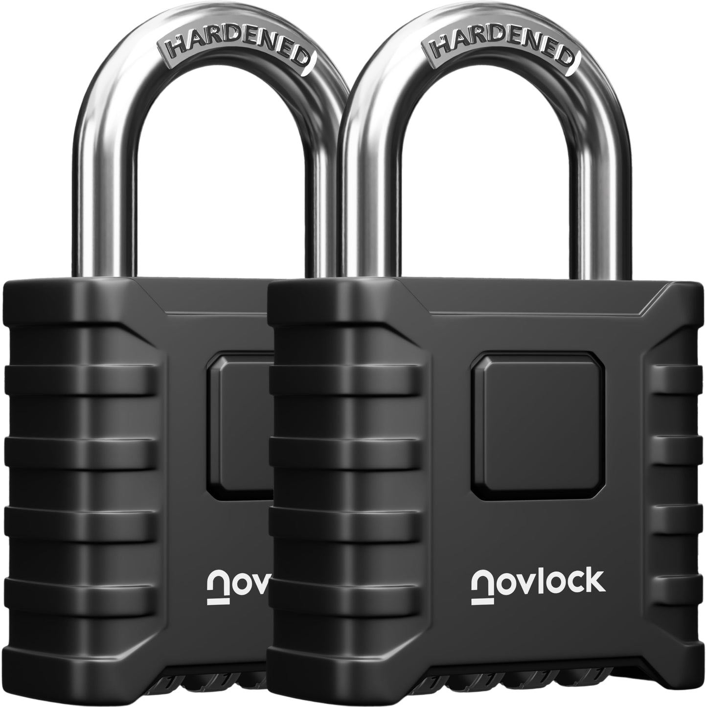 NOVLOCK Heavy Duty Combination Padlocks Outdoor ? Weatherproof, Cut-Resistant, 0.31" (8mm) Shackle ? for Gates, Fences, Sheds, Storage Units, Lockers,