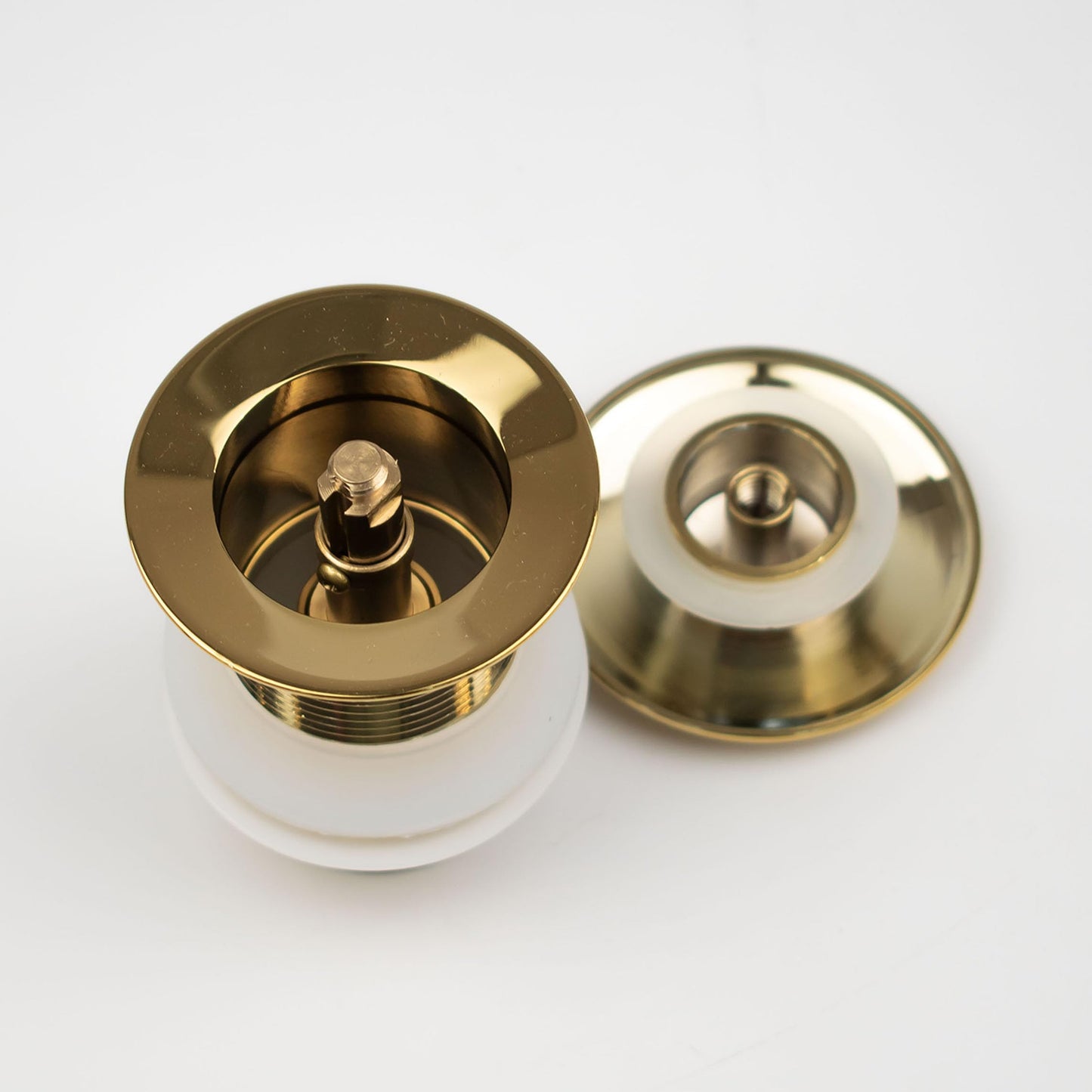Xcel Home Gold Unslotted Basin Waste, Mushroom Dome, Pop Up, Brass, Polished, Replacement Bathroom Sink Plug