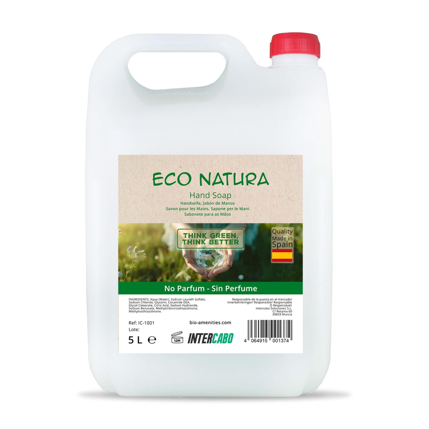 Aloe vera hand soap in a 5-liter container | Liquid soap, economy size | Soap in container for refilling, includes nozzle | 5000ml
