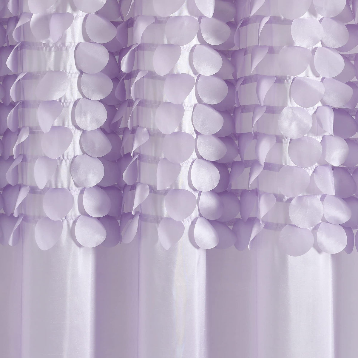 Lush Decor Curtain, Polyester, White, 72" W x 72" L (Pack of 1)