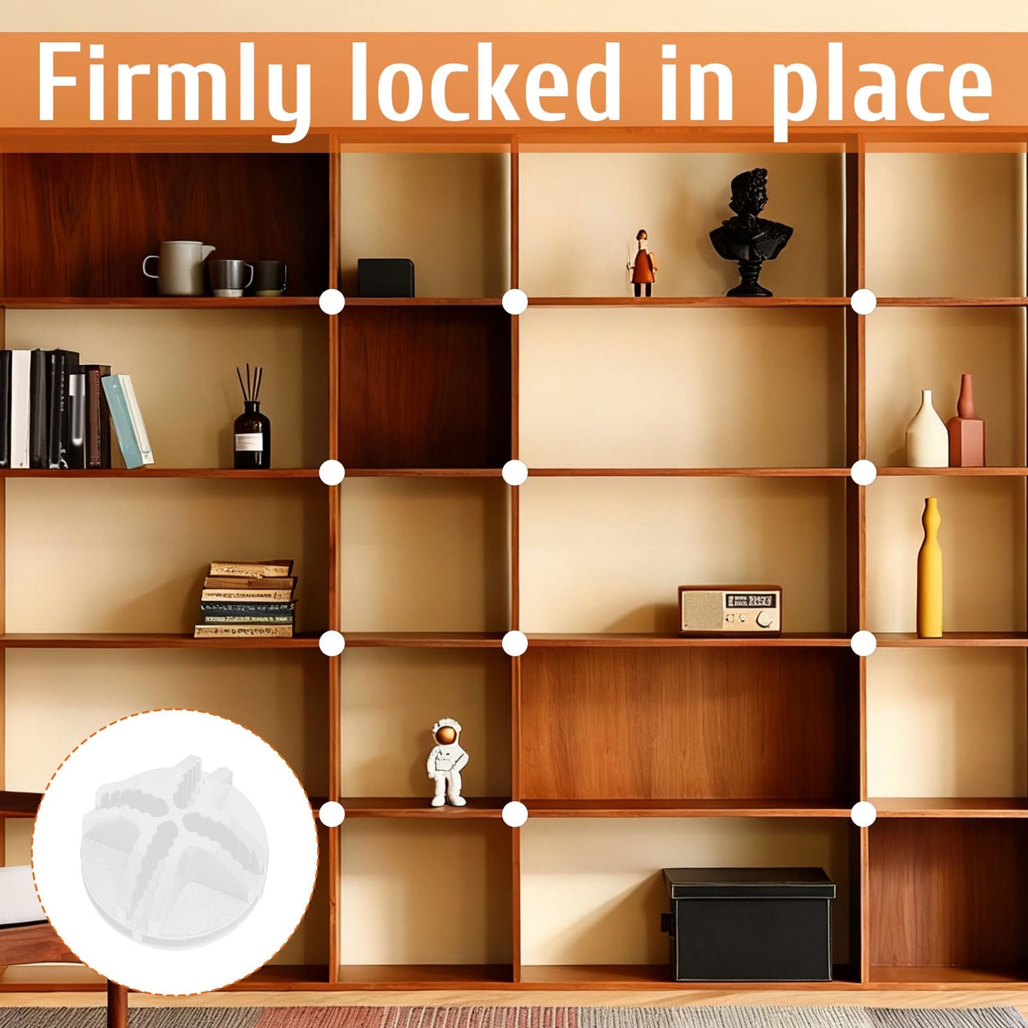Miiqxx 20Pcs Wire Cube Storage Unit White Modular Storage Wire Storage Cube Connectors St orage Cub e Connectors Cube Cage Connector Plastic Grid Wi