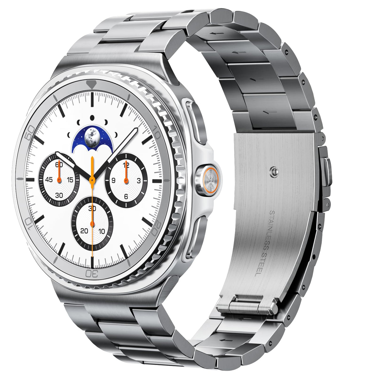 SPGUARD Band Compatible with Samsung Galaxy Watch8 40mm/44mm/Classic 46mm 2025,No Gap Business Stainless Steel Metal Band Strap for Galaxy Watch 8 Men
